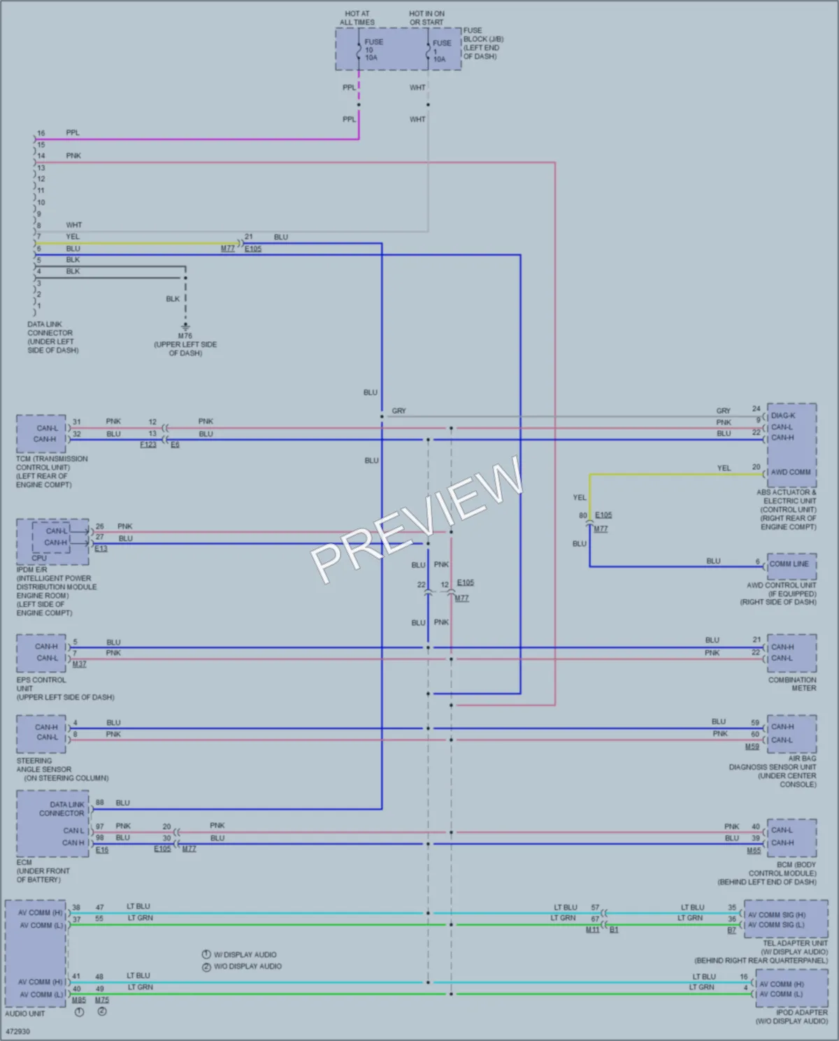 2015 Nissan RogueSelect Computer Data Lines wiring diagram preview