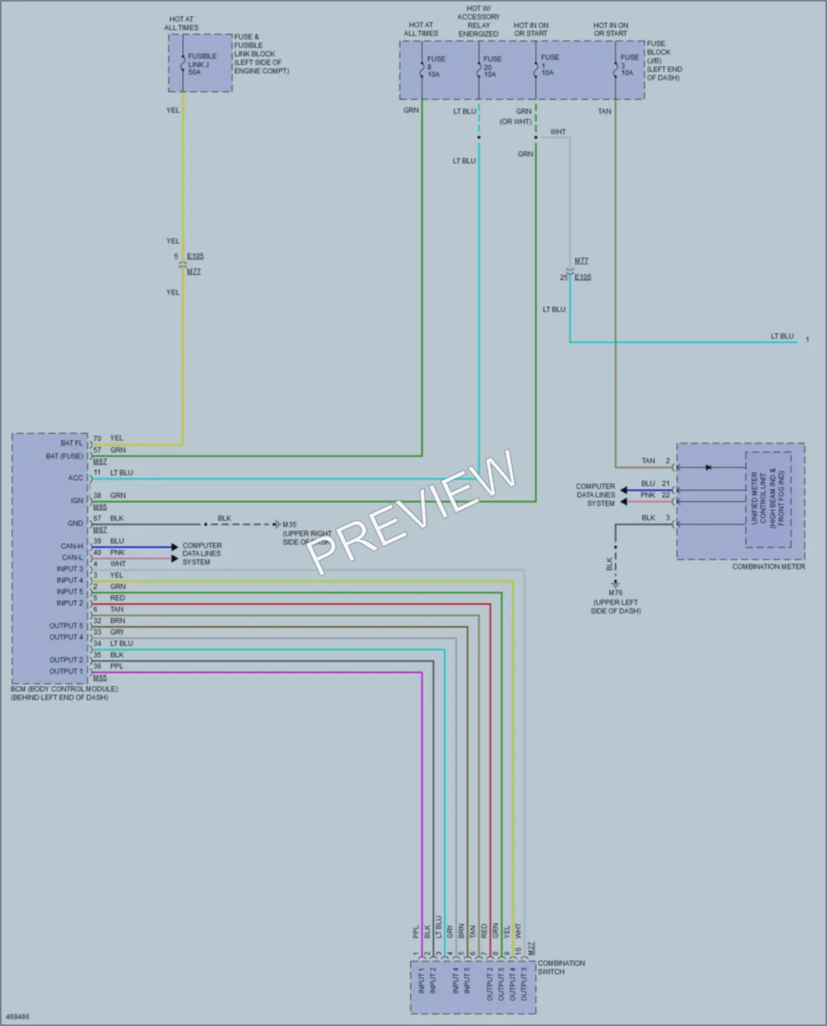 2015 Nissan RogueSelect Headlights wiring diagram preview