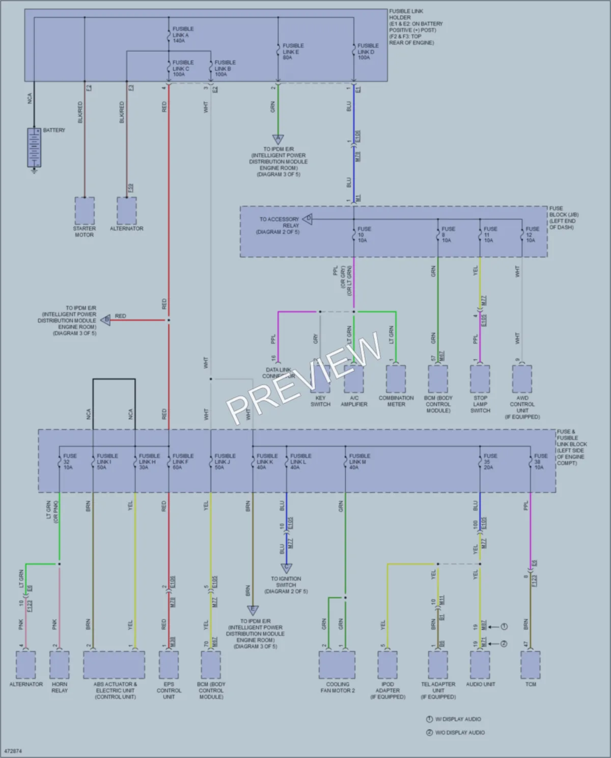 2015 Nissan RogueSelect Power Distribution wiring diagram preview