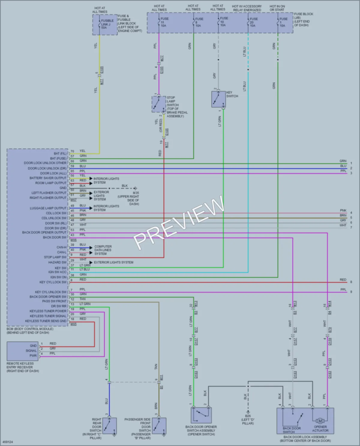 2015 Nissan RogueSelect Power Door Locks wiring diagram preview