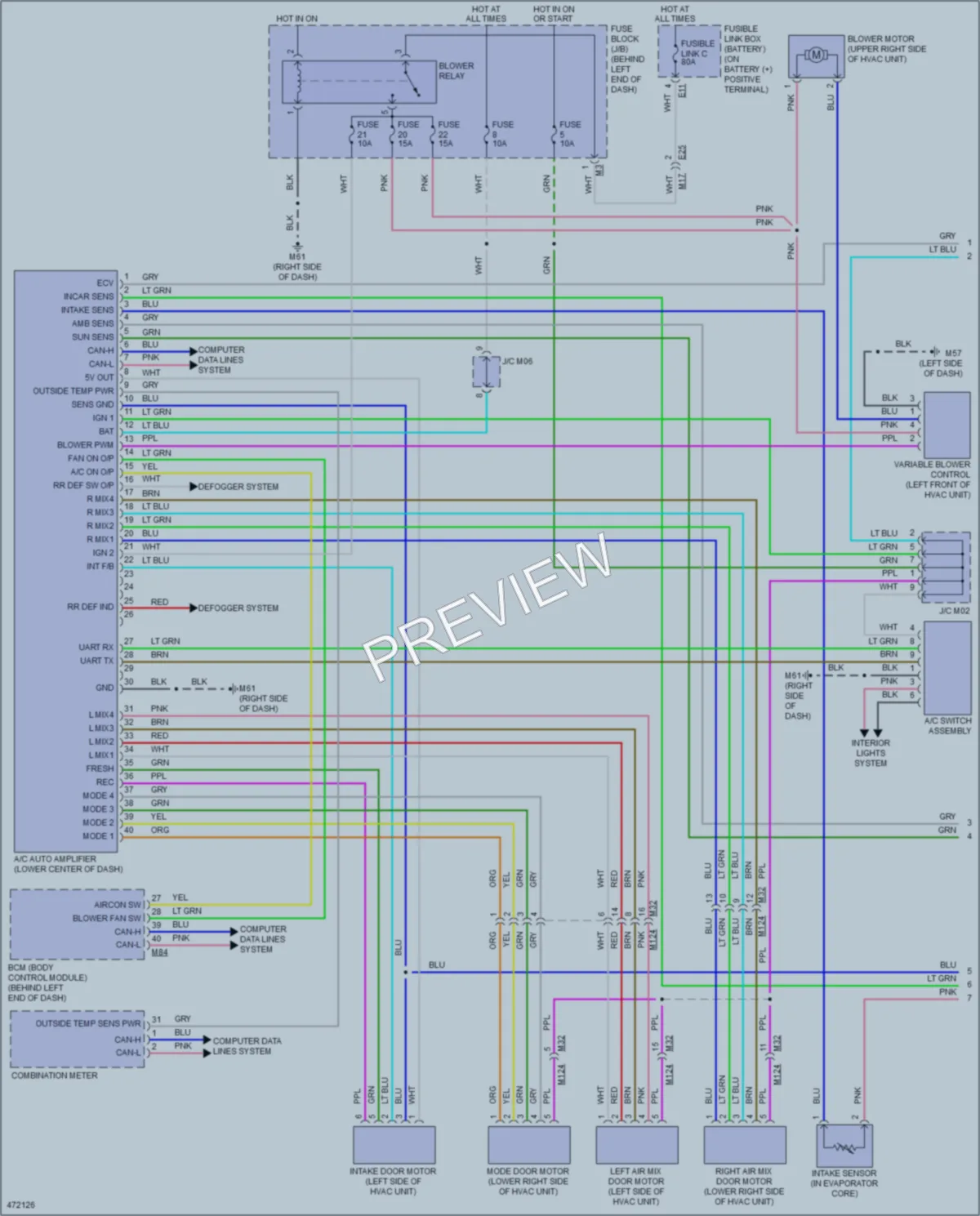 2015 Nissan Sentra Air Conditioning wiring diagram preview