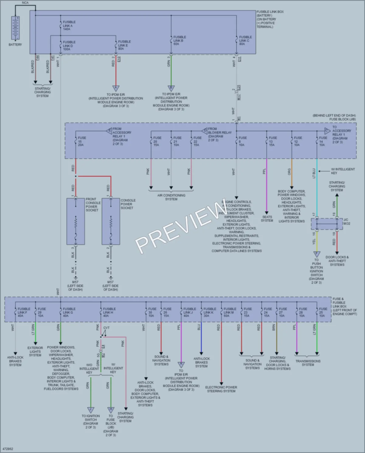 2015 Nissan Sentra Power Distribution wiring diagram preview