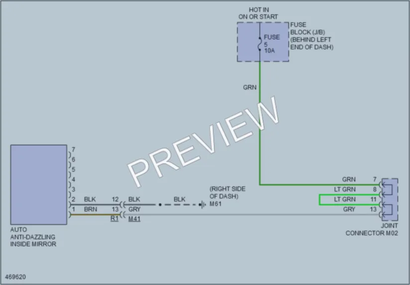 2015 Nissan Sentra Power Mirrors wiring diagram preview