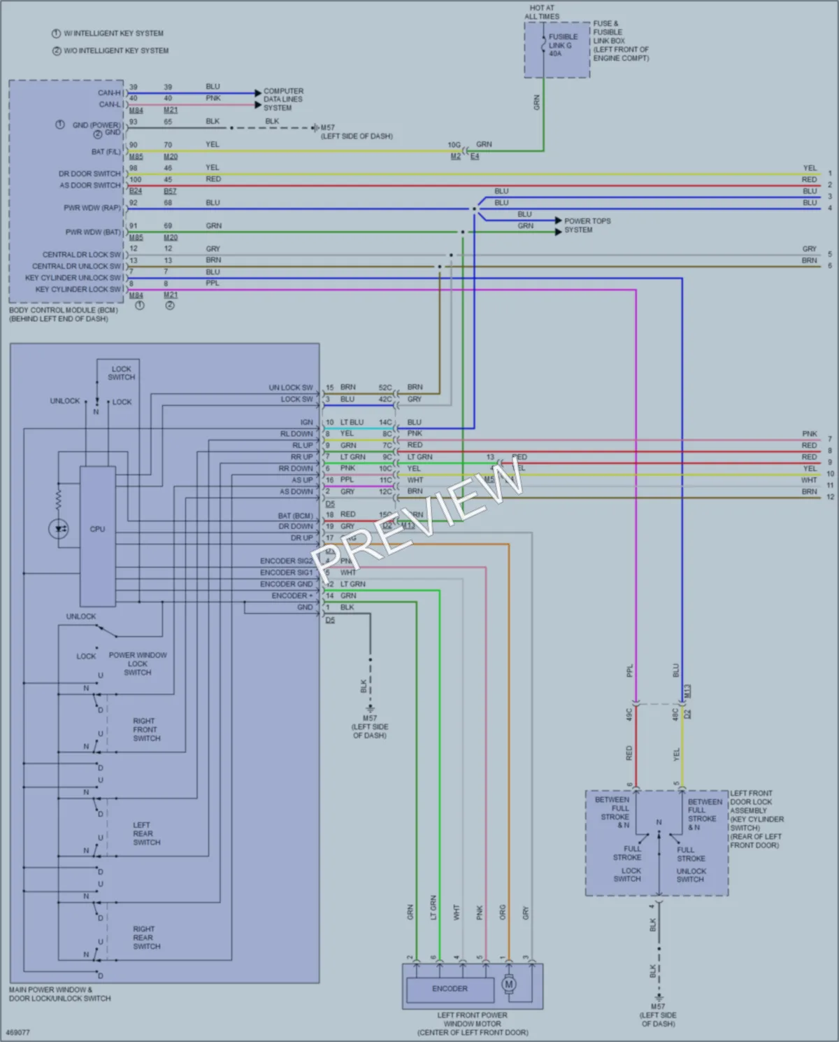 2015 Nissan Sentra Power Windows wiring diagram preview