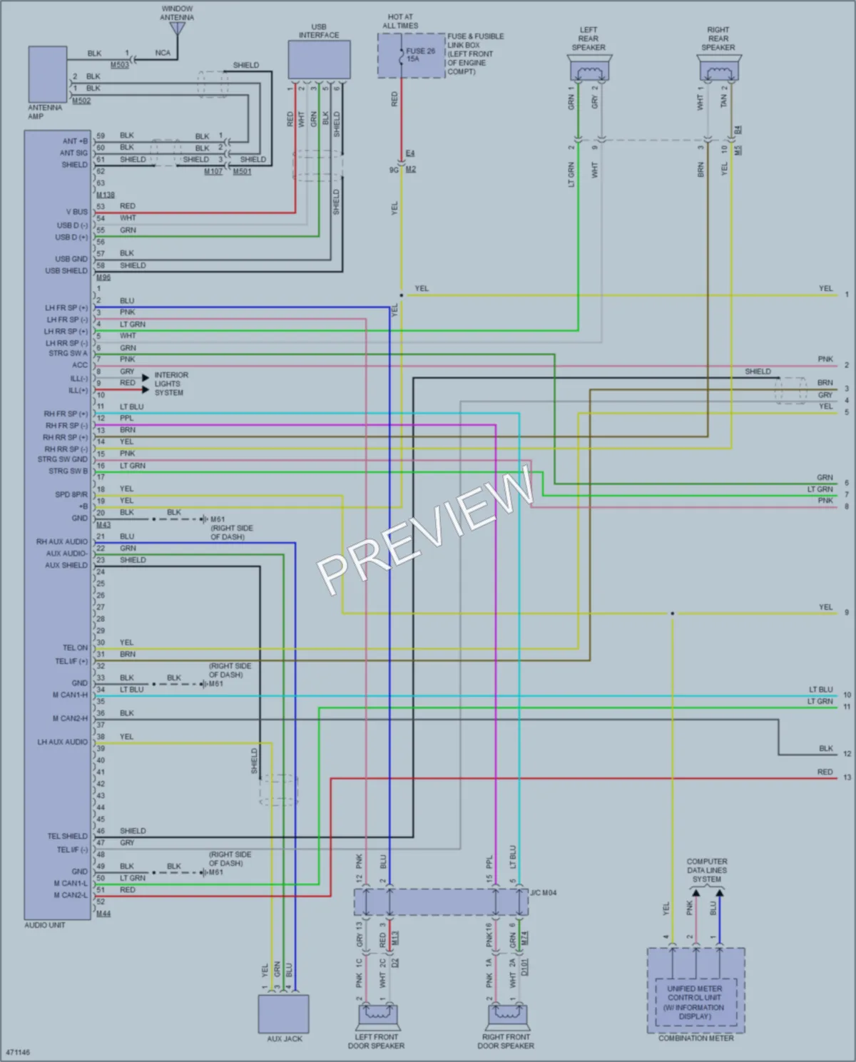 2015 Nissan Sentra Radio wiring diagram preview