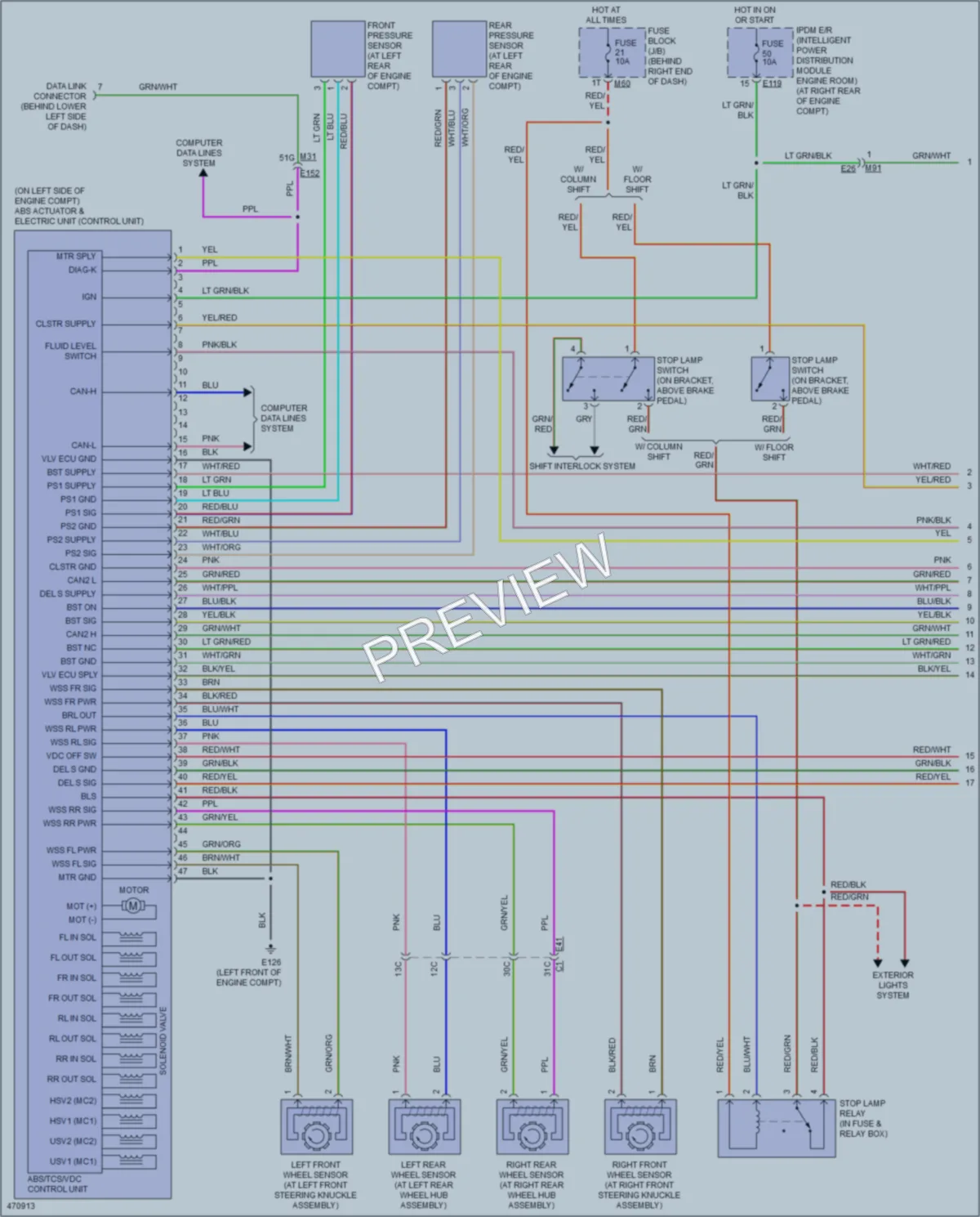 2015 Nissan Titan Anti Lock Brakes wiring diagram preview