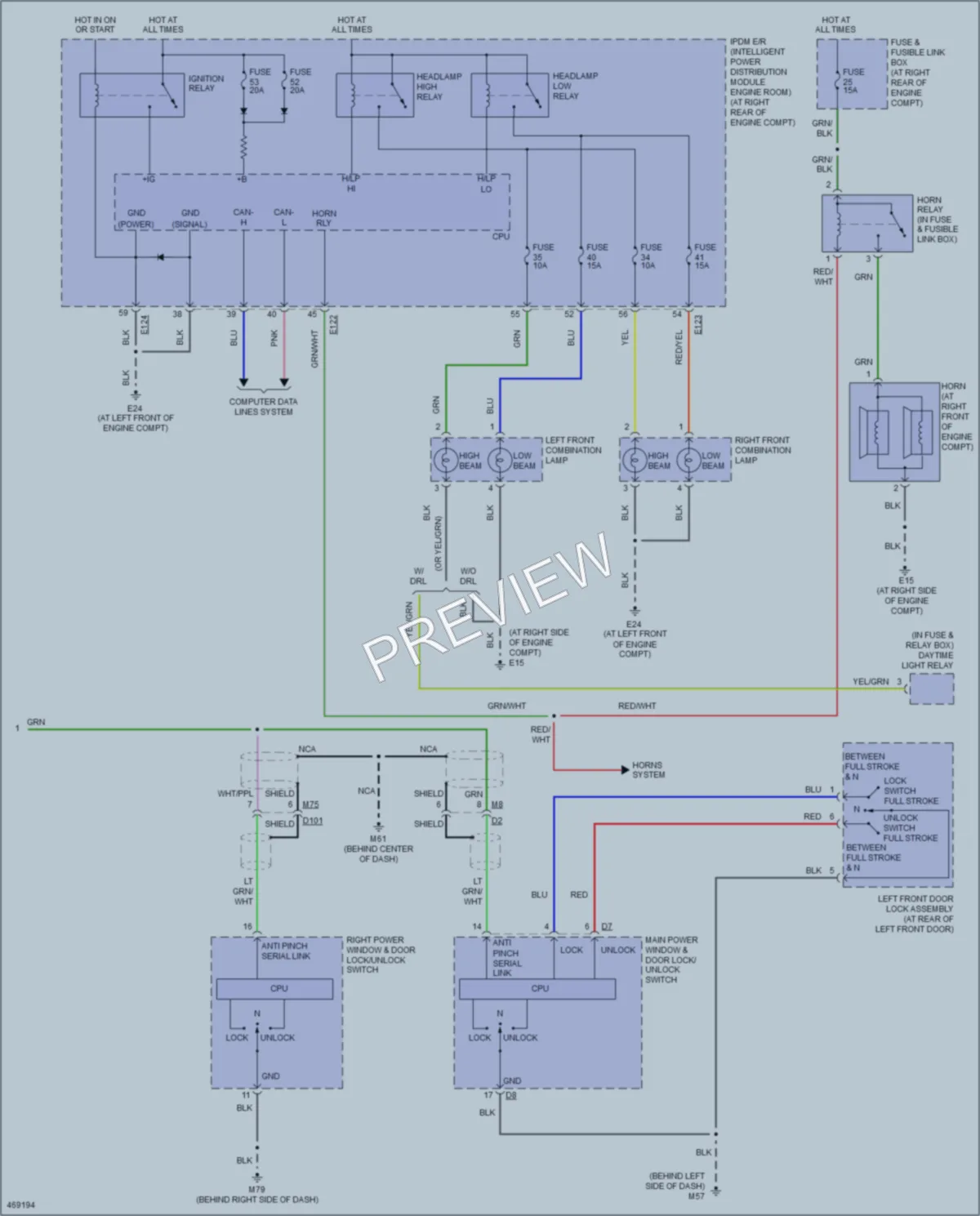2015 Nissan Titan Anti Theft wiring diagram preview