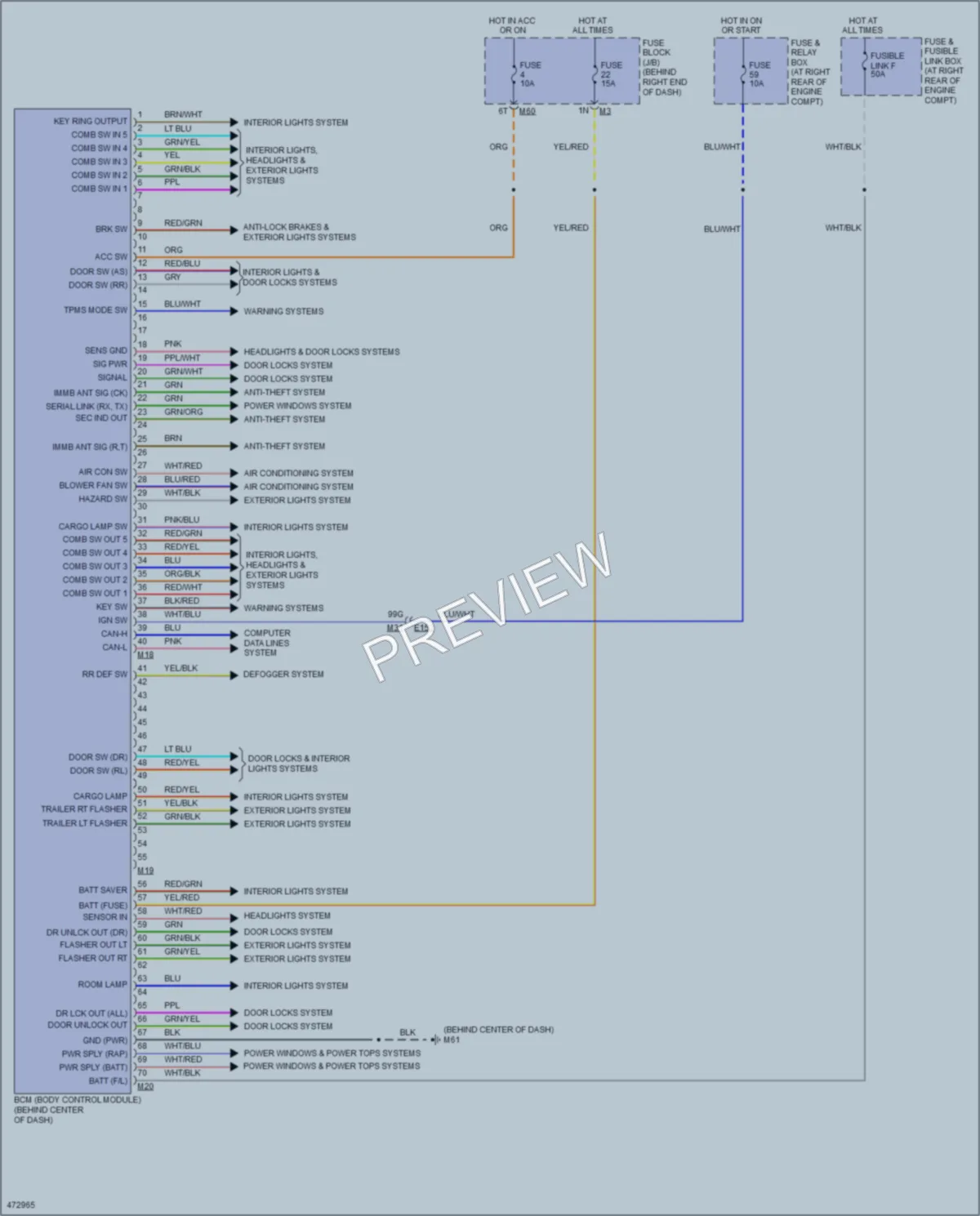 2015 Nissan Titan Body Control Modules wiring diagram preview