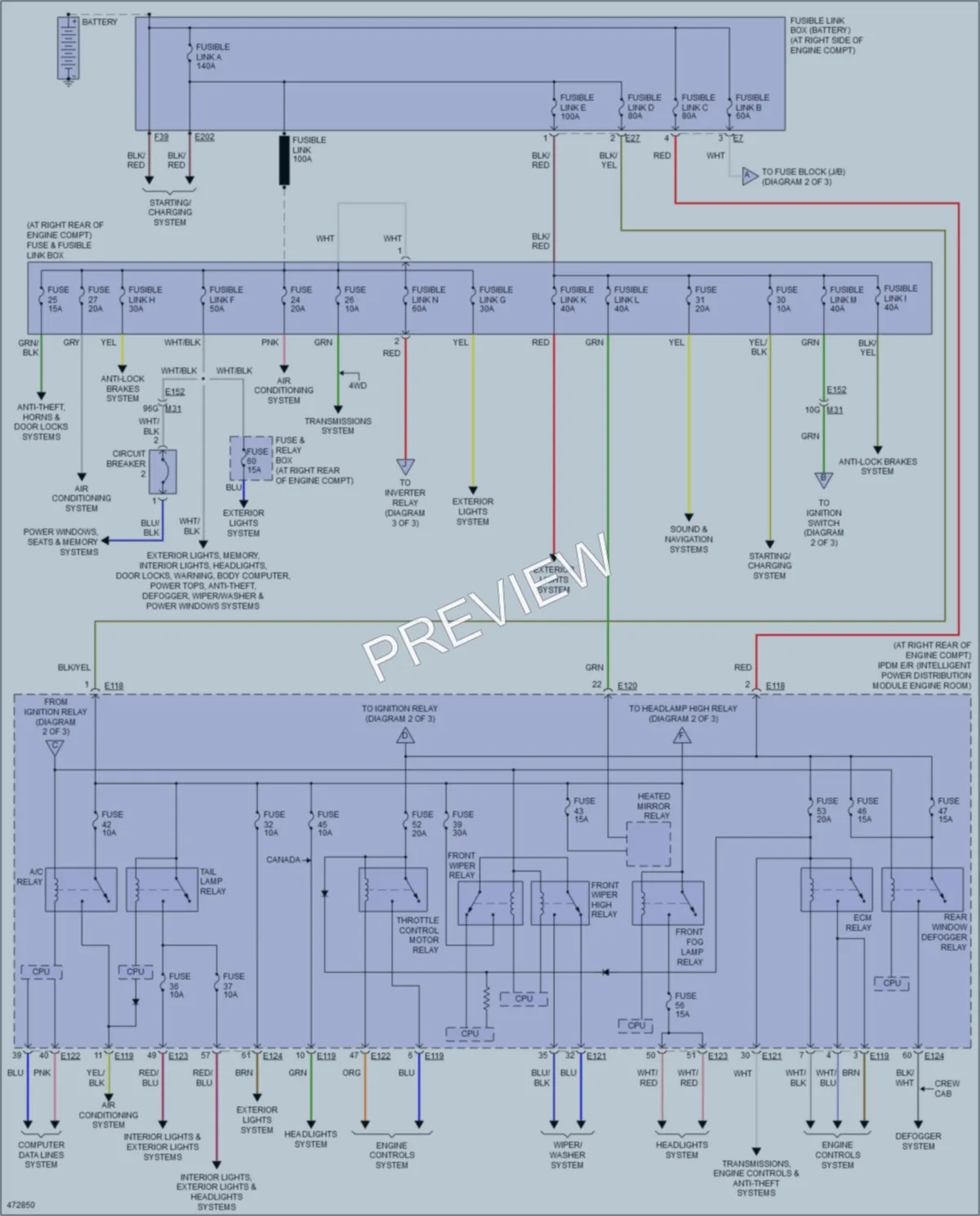 2015 Nissan Titan Power Distribution wiring diagram preview