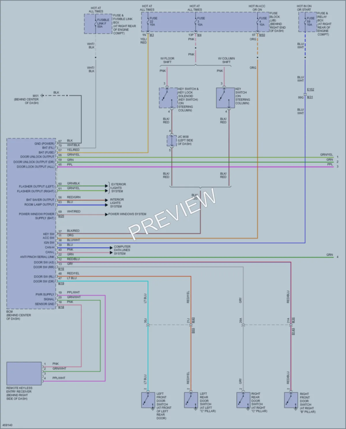 2015 Nissan Titan Power Door Locks wiring diagram preview