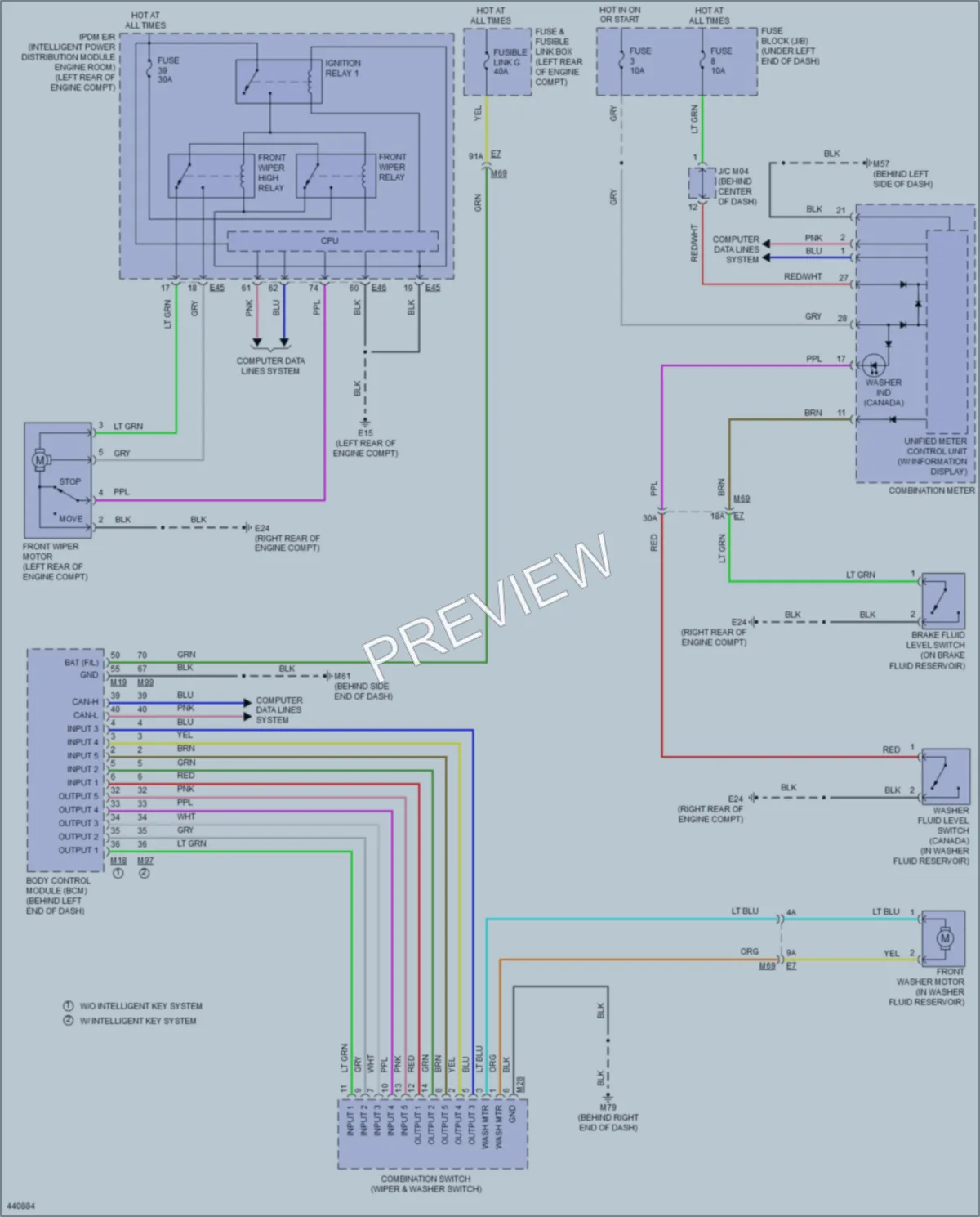2015 Nissan VersaNote Wiper Washer wiring diagram preview