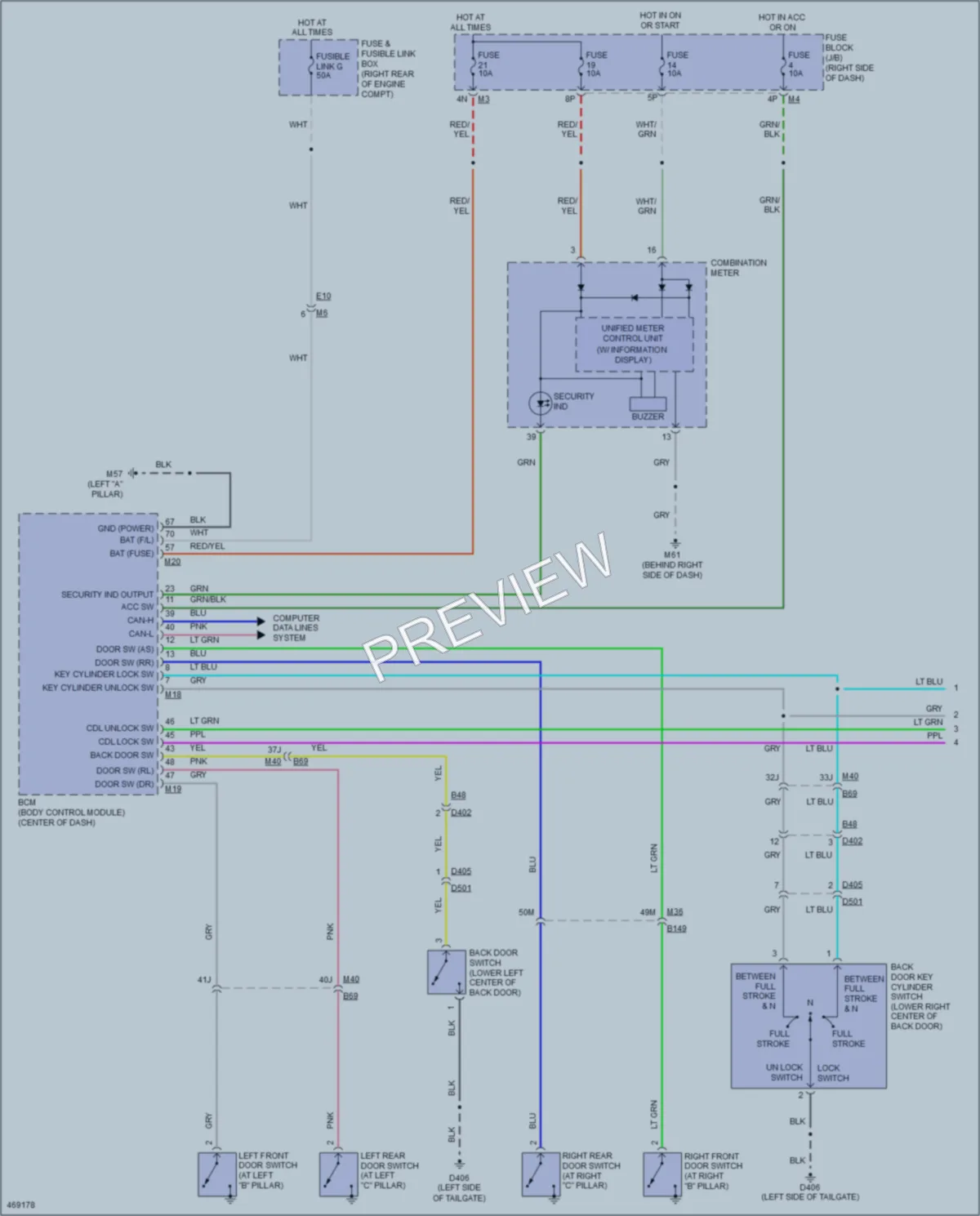 2015 Nissan Xterra Anti Theft wiring diagram preview