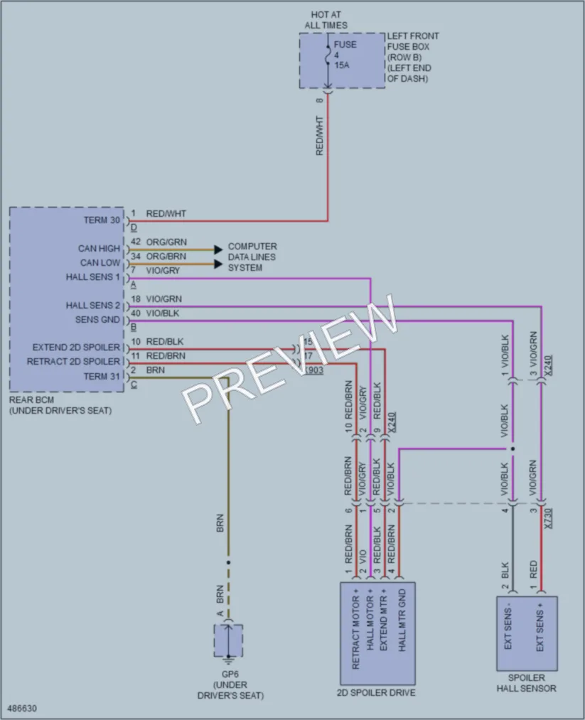 2015 Porsche 911 Active Bodyworks wiring diagram preview