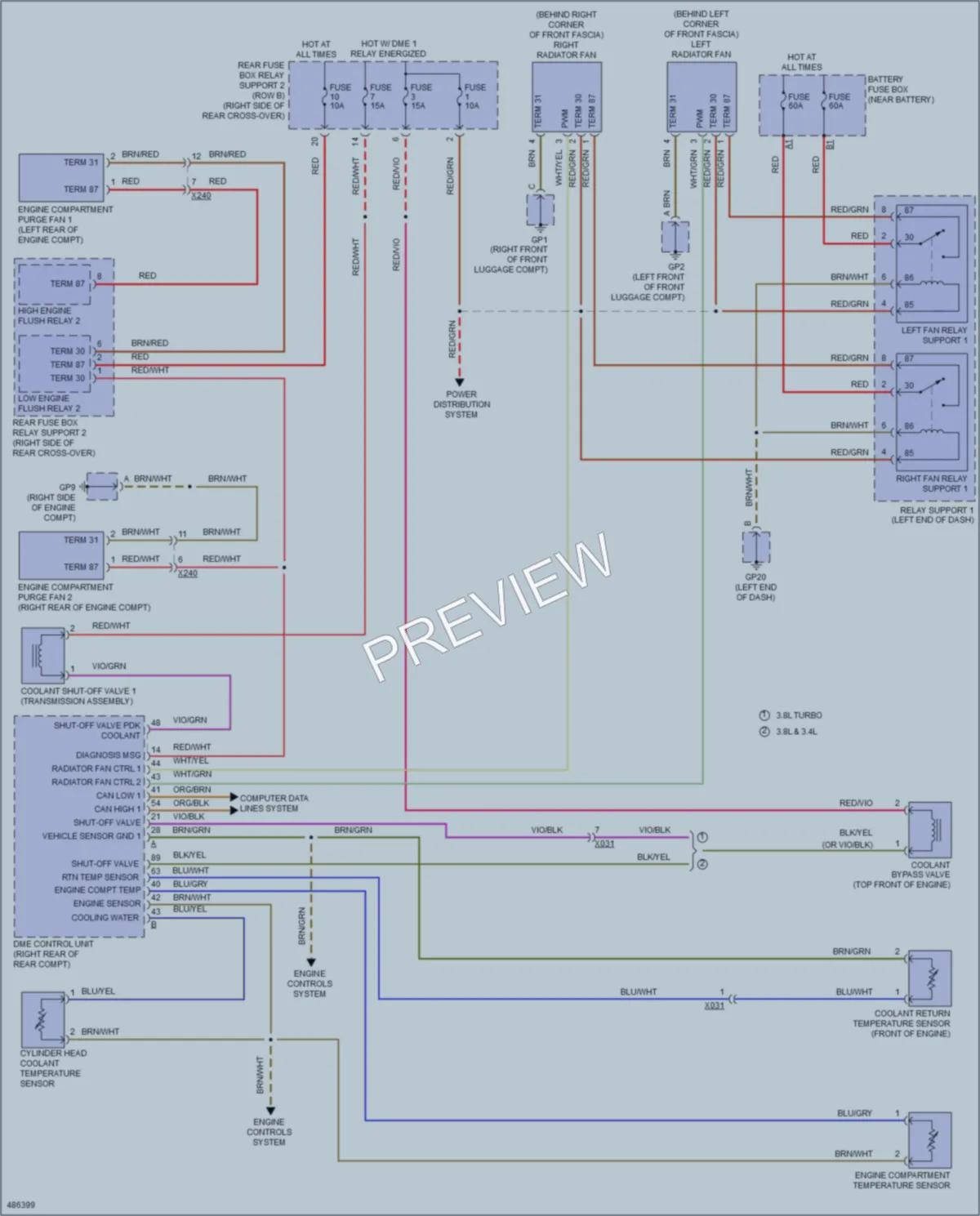 2015 Porsche 911 Cooling Fan wiring diagram preview