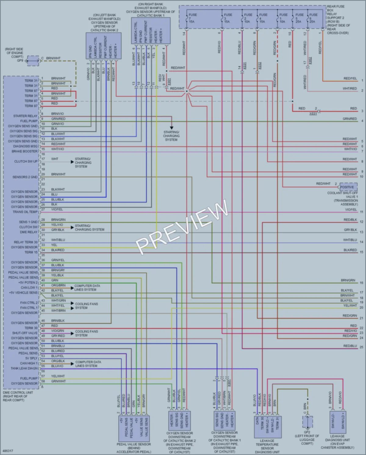 2015 Porsche 911 Engine Performance wiring diagram preview