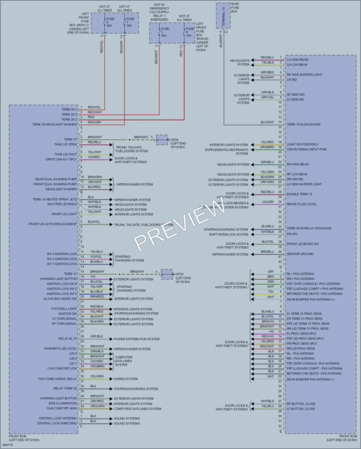 2015 Porsche Boxster Body Control Modules wiring diagram preview
