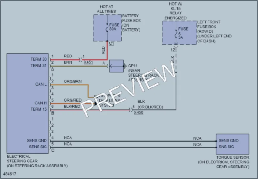 2015 Porsche Boxster Electronic Power Steering wiring diagram preview