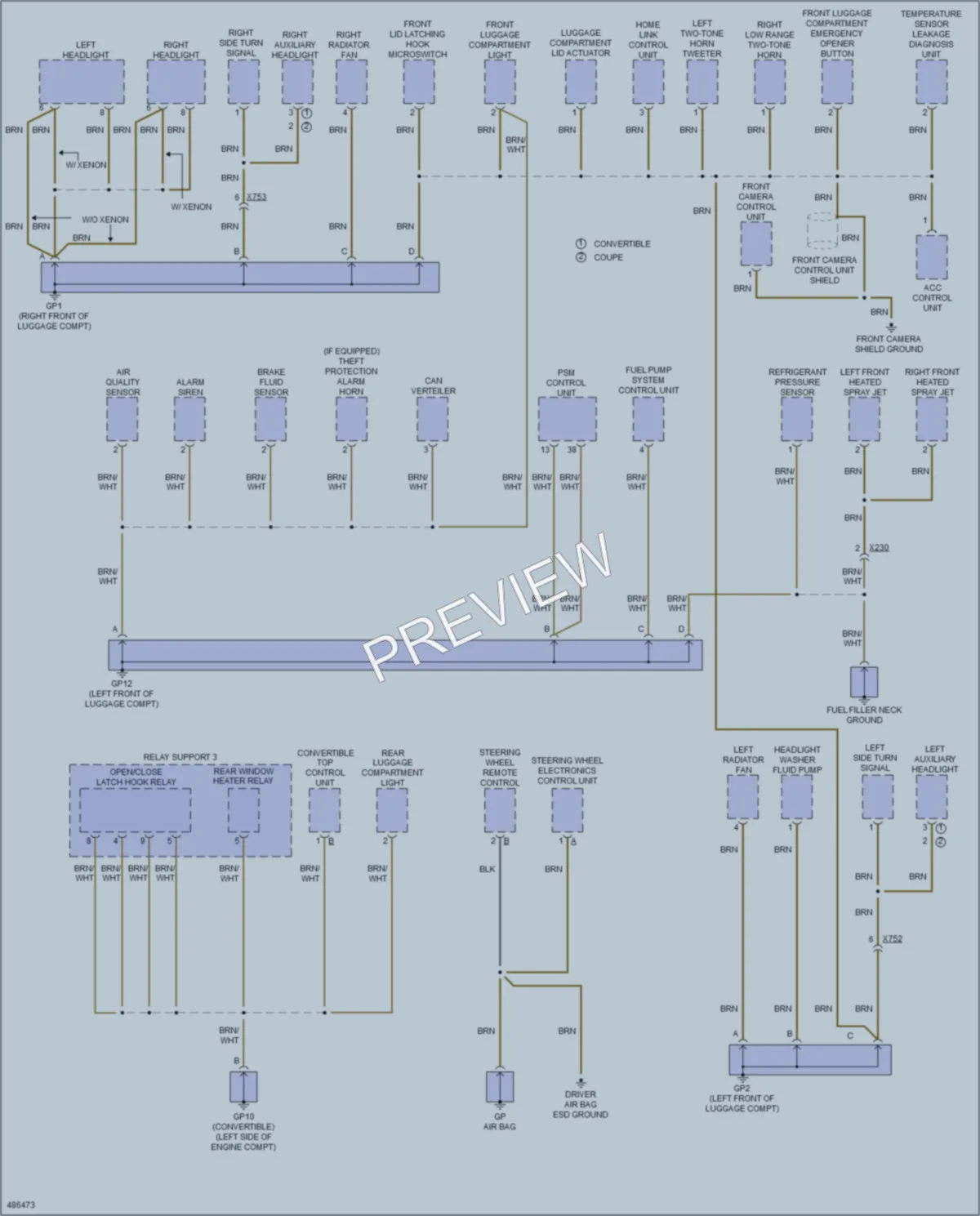 2015 Porsche Boxster Ground Distribution wiring diagram preview