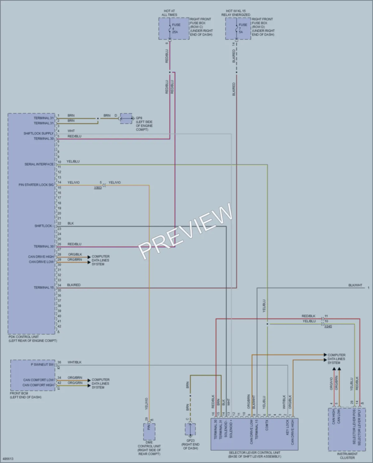2015 Porsche Boxster Transmission wiring diagram preview