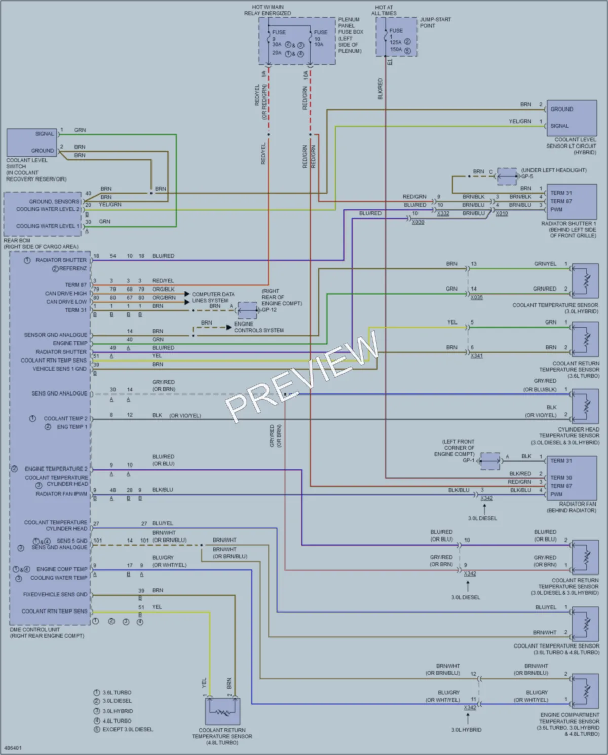 2015 Porsche Cayenne Cooling Fan wiring diagram preview