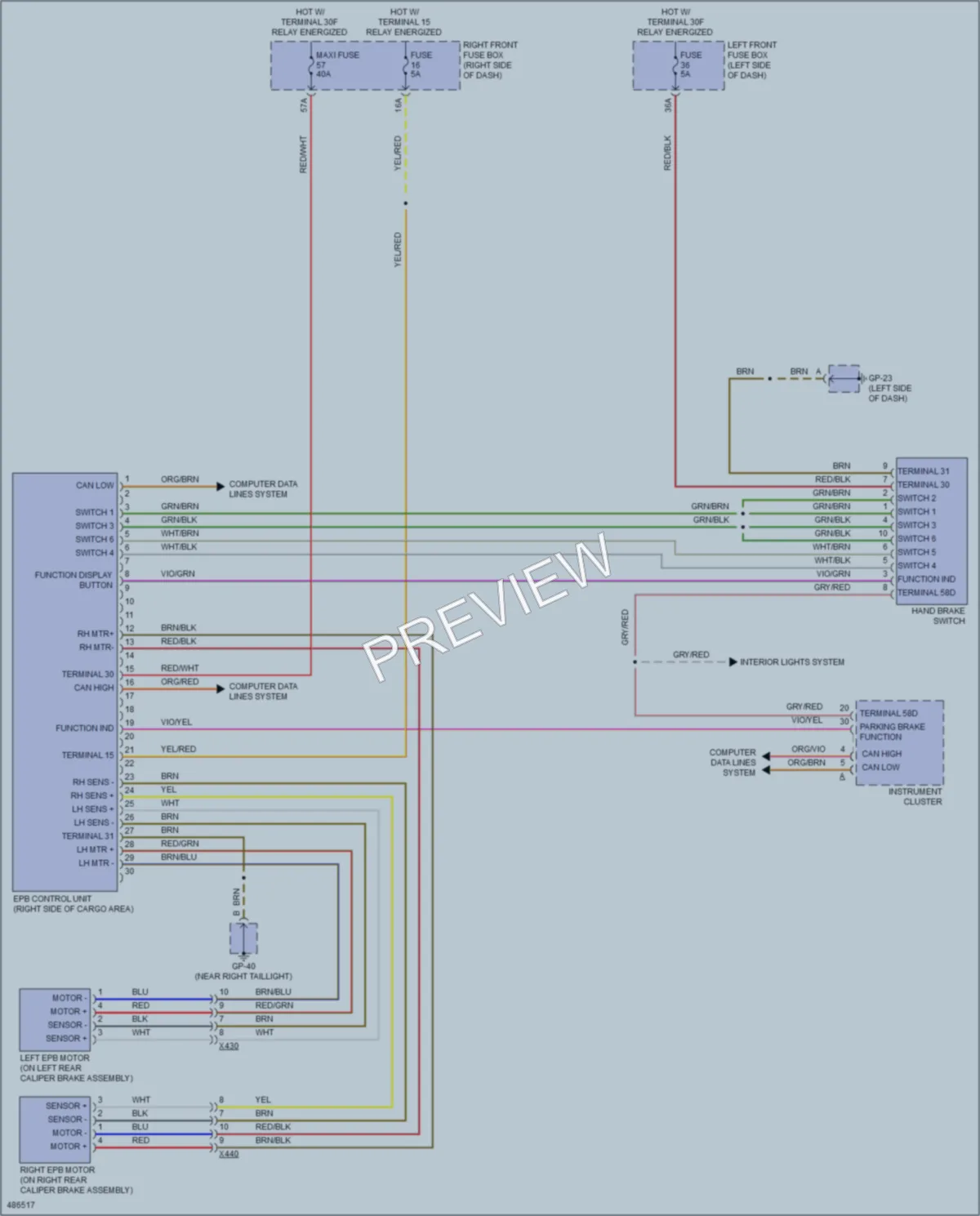 2015 Porsche Cayenne Shift Interlock wiring diagram preview