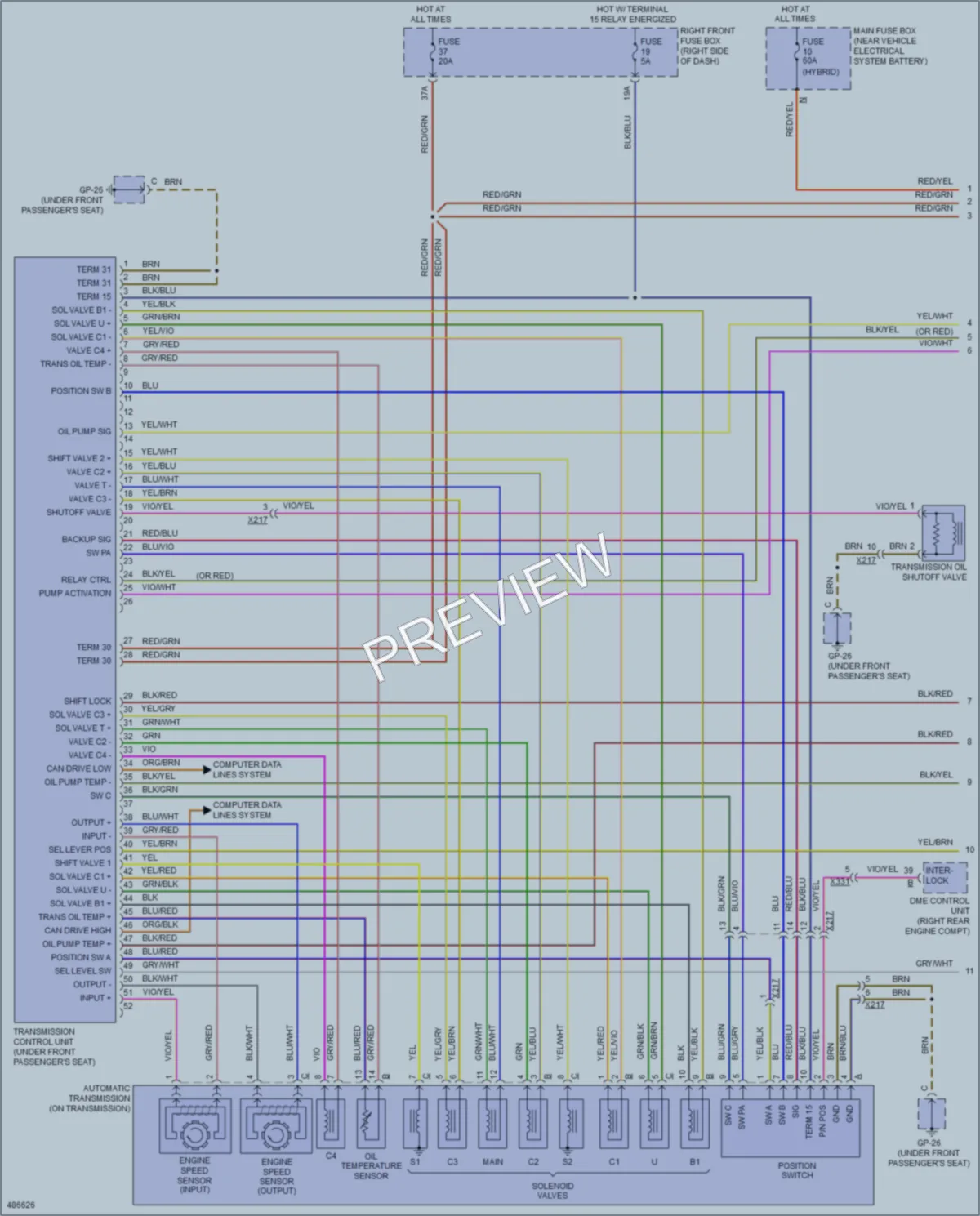 2015 Porsche Cayenne Transmission wiring diagram preview