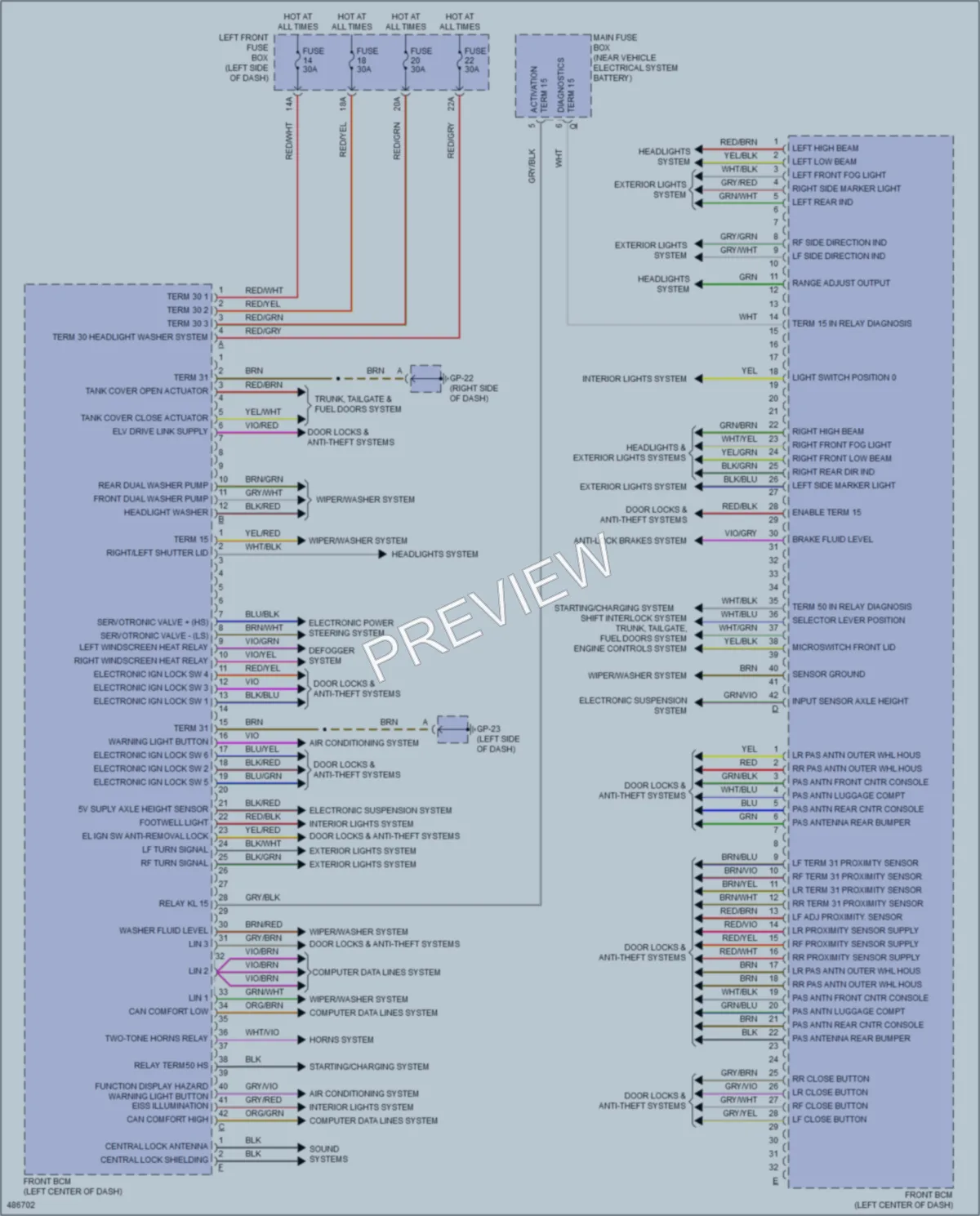 2015 Porsche CayenneHybrid Body Control Modules wiring diagram preview