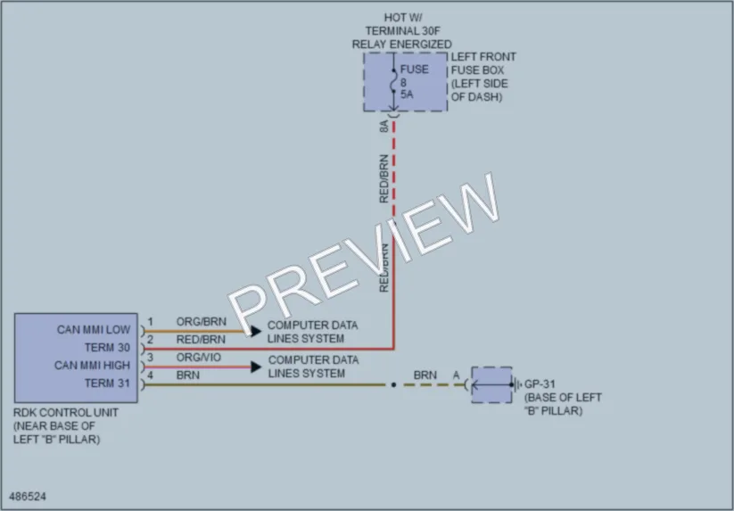 2015 Porsche CayenneHybrid Warning Systems wiring diagram preview