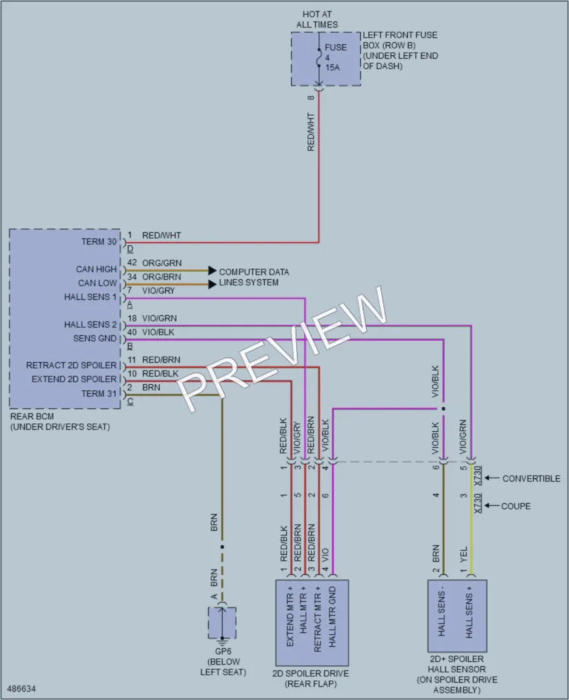 2015 Porsche Cayman Active Bodyworks wiring diagram preview