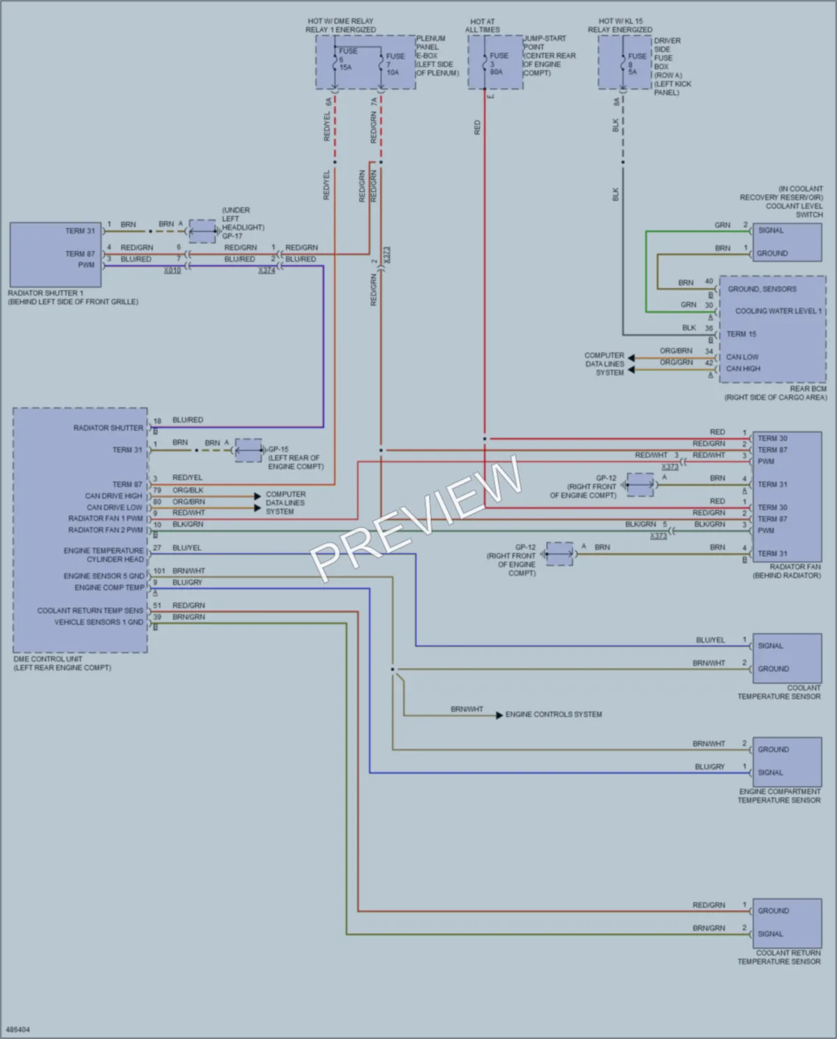 2015 Porsche Macan Cooling Fan wiring diagram preview