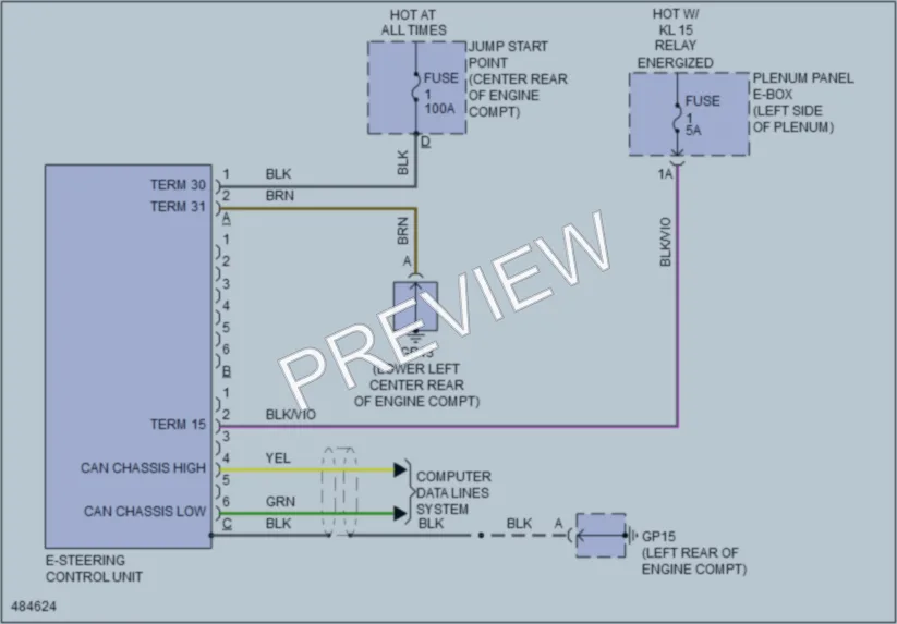 2015 Porsche Macan Electronic Power Steering wiring diagram preview