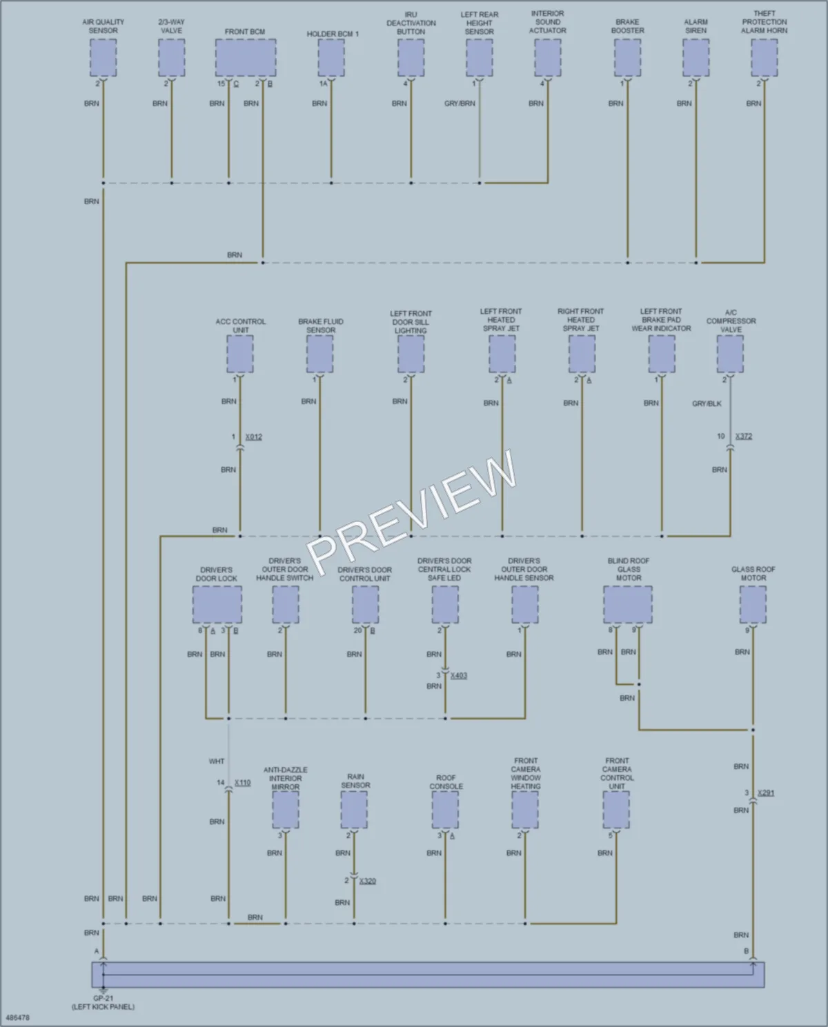 2015 Porsche Macan Ground Distribution wiring diagram preview