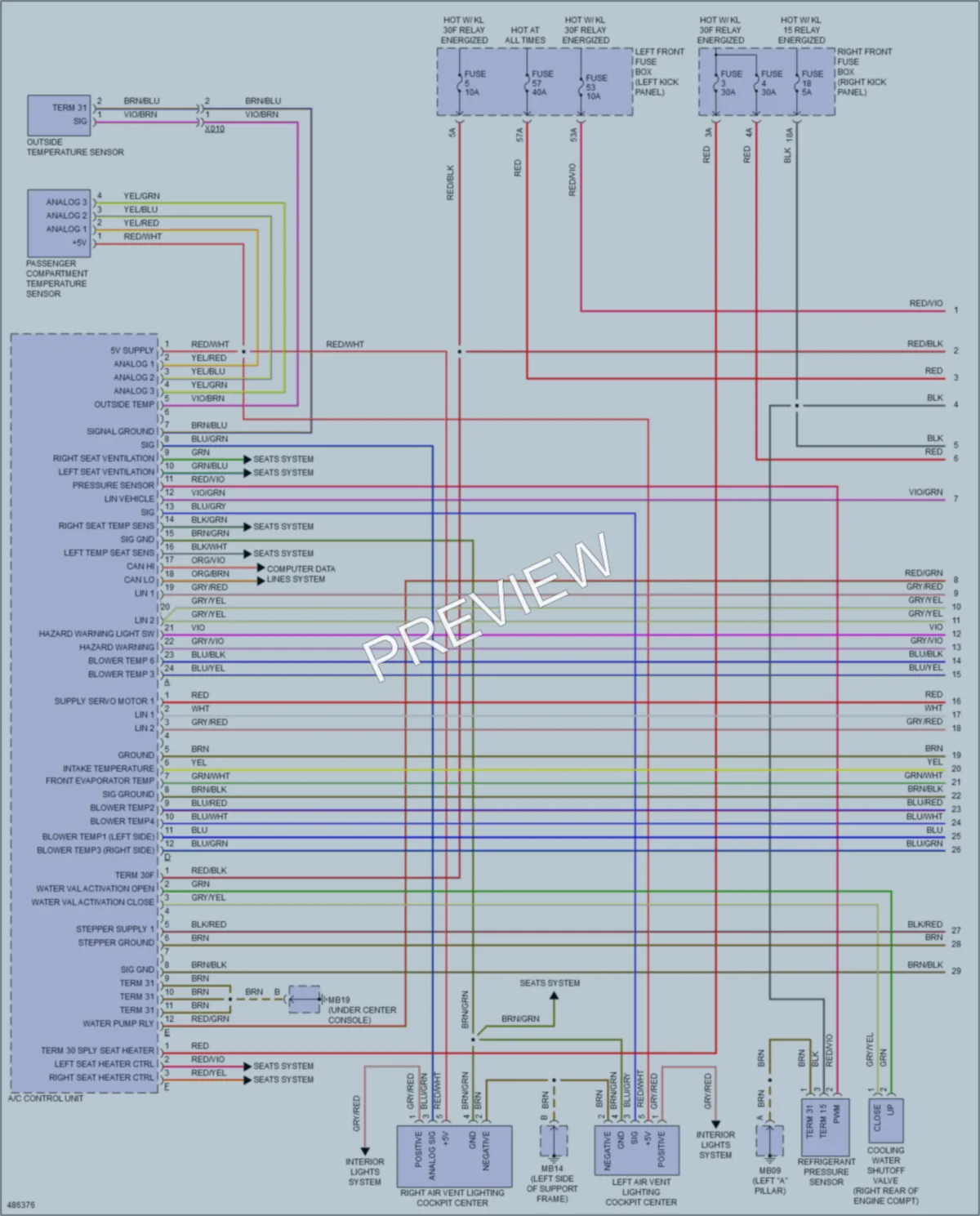 2015 Porsche Panamera Air Conditioning wiring diagram preview
