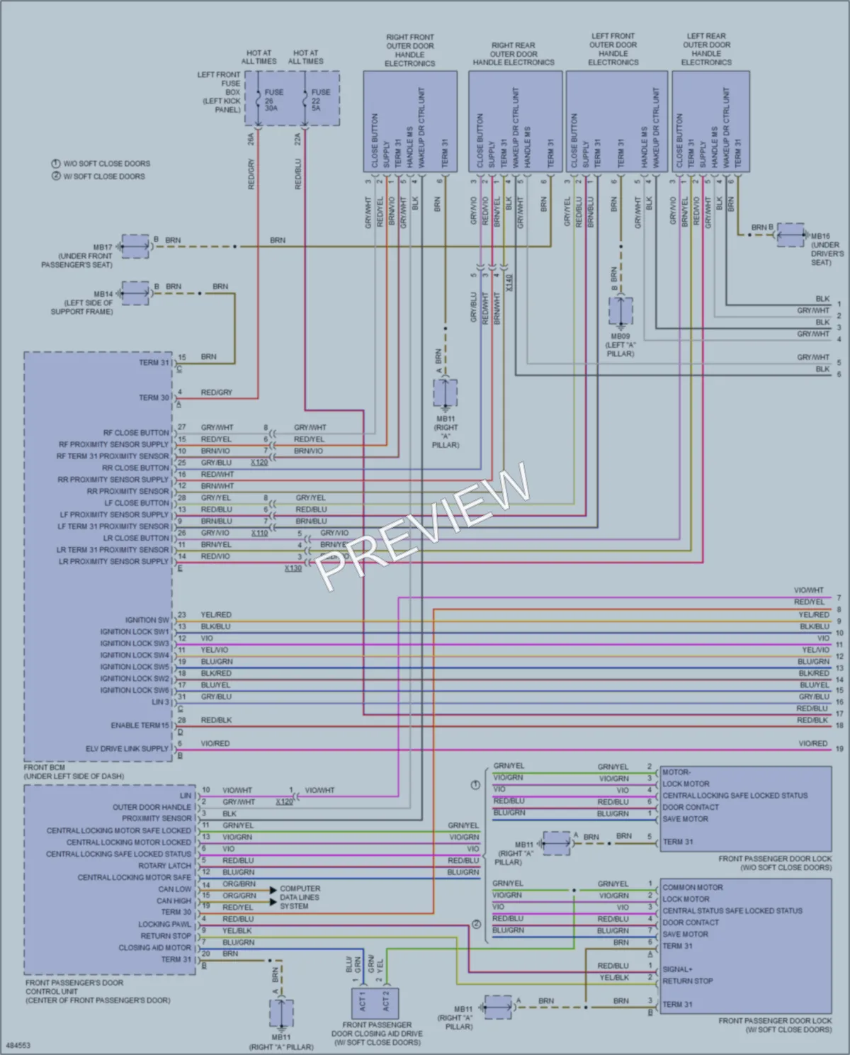 2015 Porsche Panamera Anti Theft wiring diagram preview