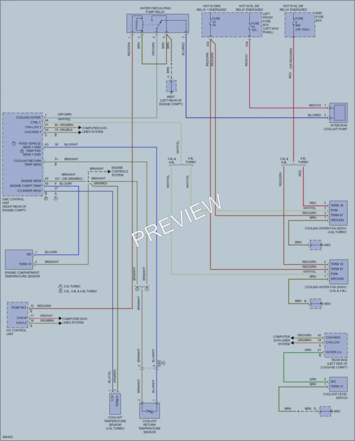 2015 Porsche Panamera Cooling Fan wiring diagram preview