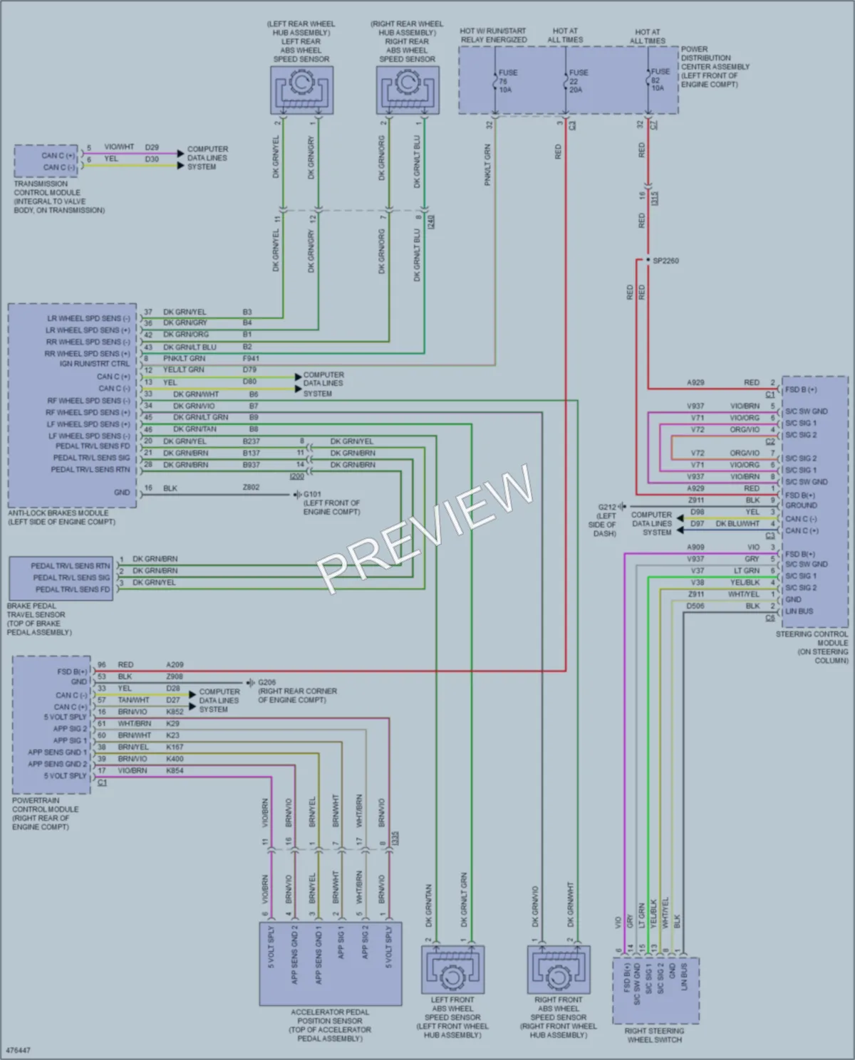 2015 Ram 1500Pickup Cruise Control wiring diagram preview