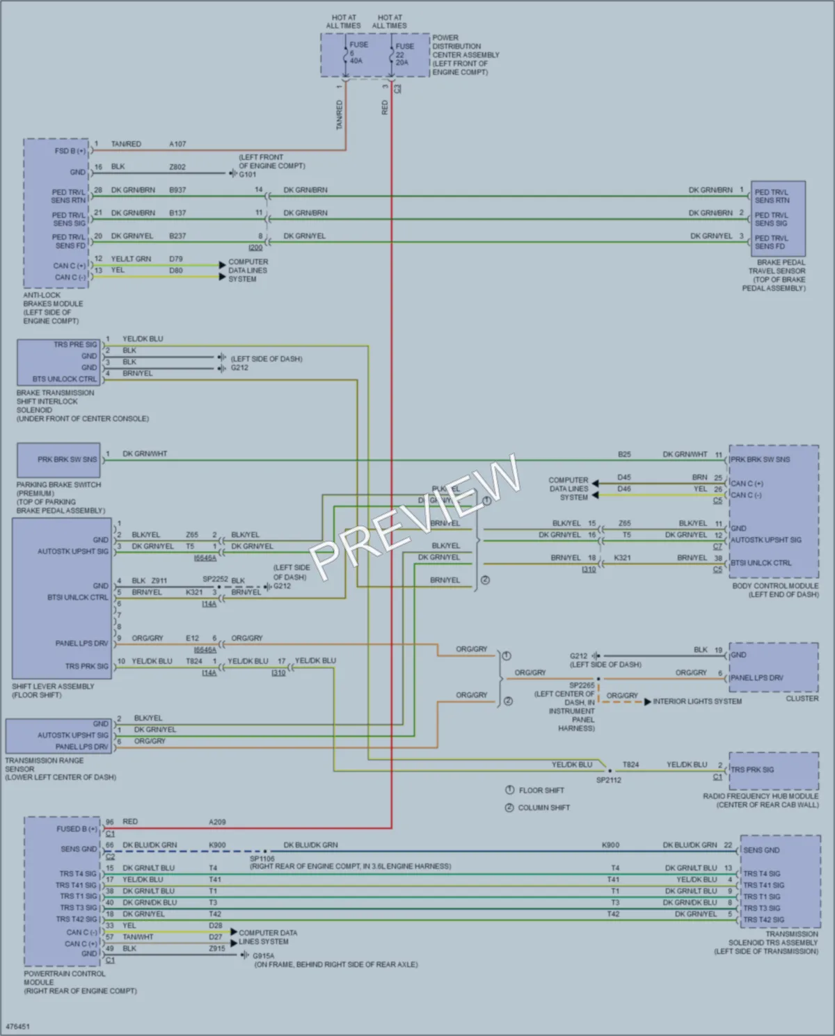 2015 Ram 1500Pickup Shift Interlock wiring diagram preview