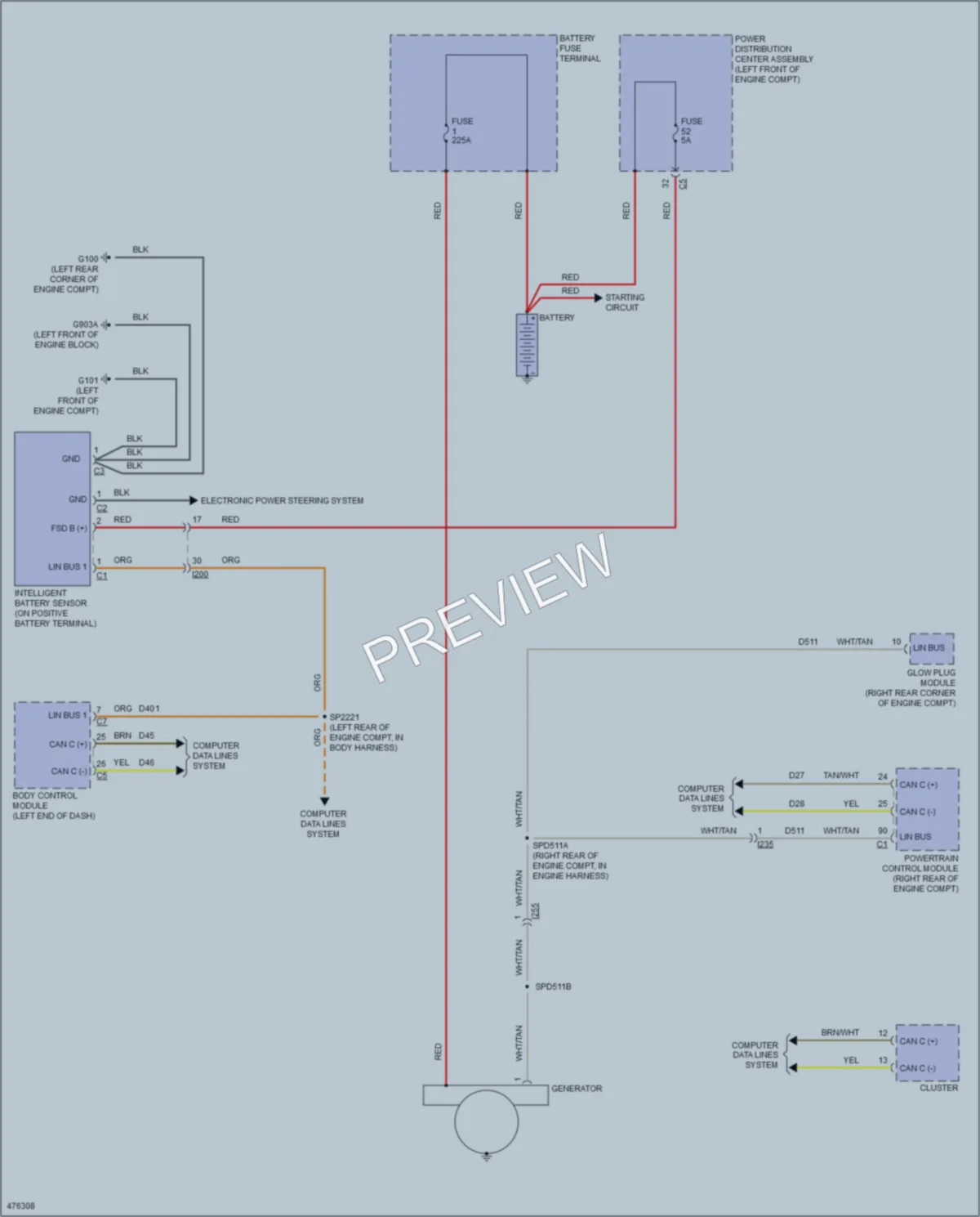 2015 Ram 1500Pickup Starting Charging wiring diagram preview