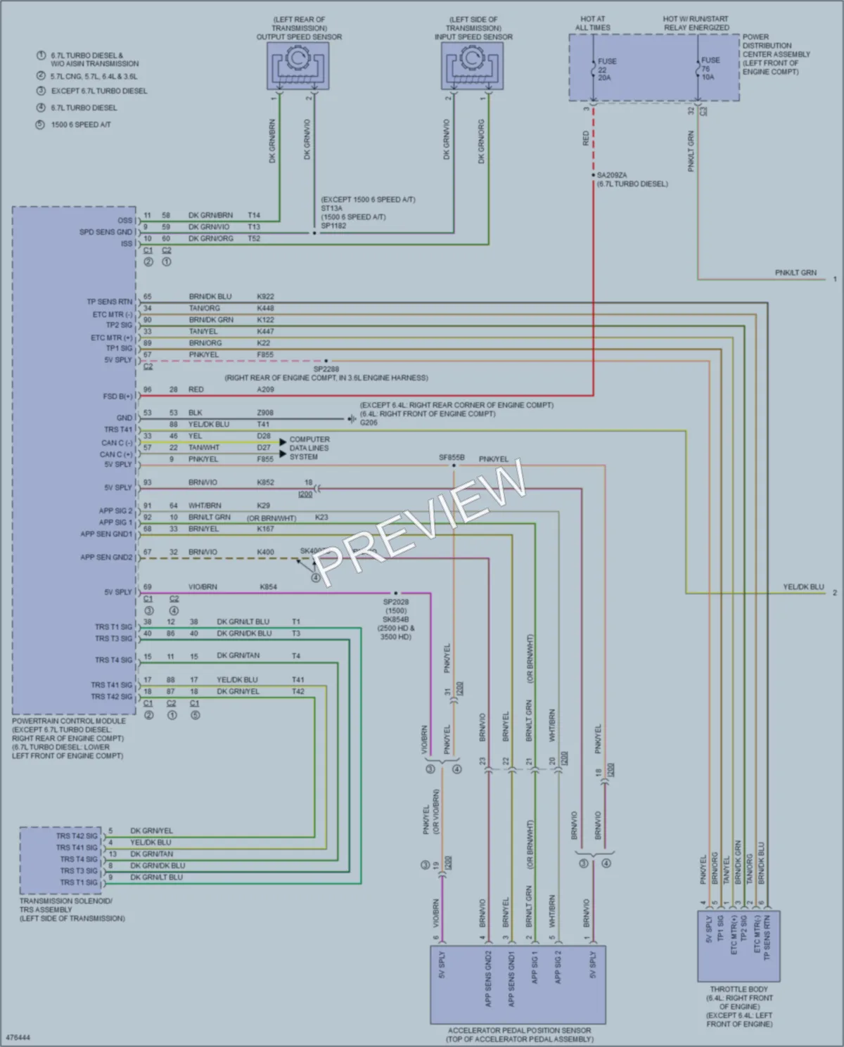 2015 Ram 2500Pickup Cruise Control wiring diagram preview