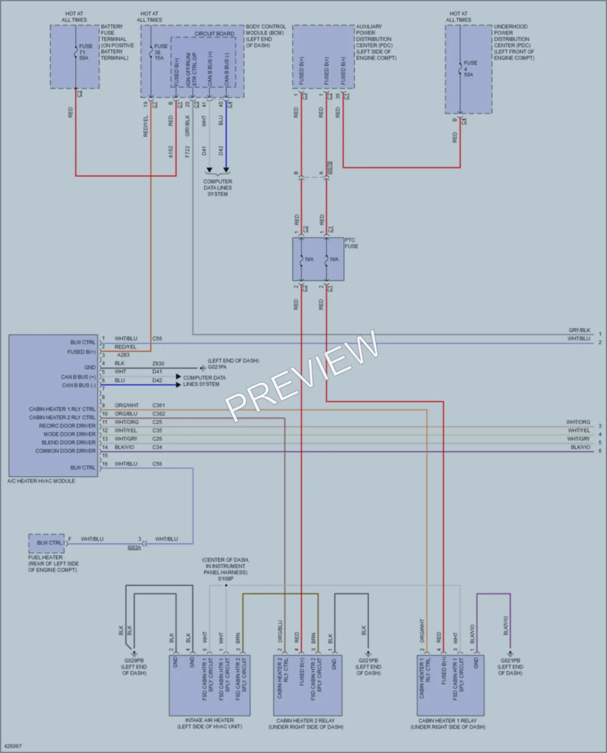 2015 Ram 2500ProMaster Air Conditioning wiring diagram preview
