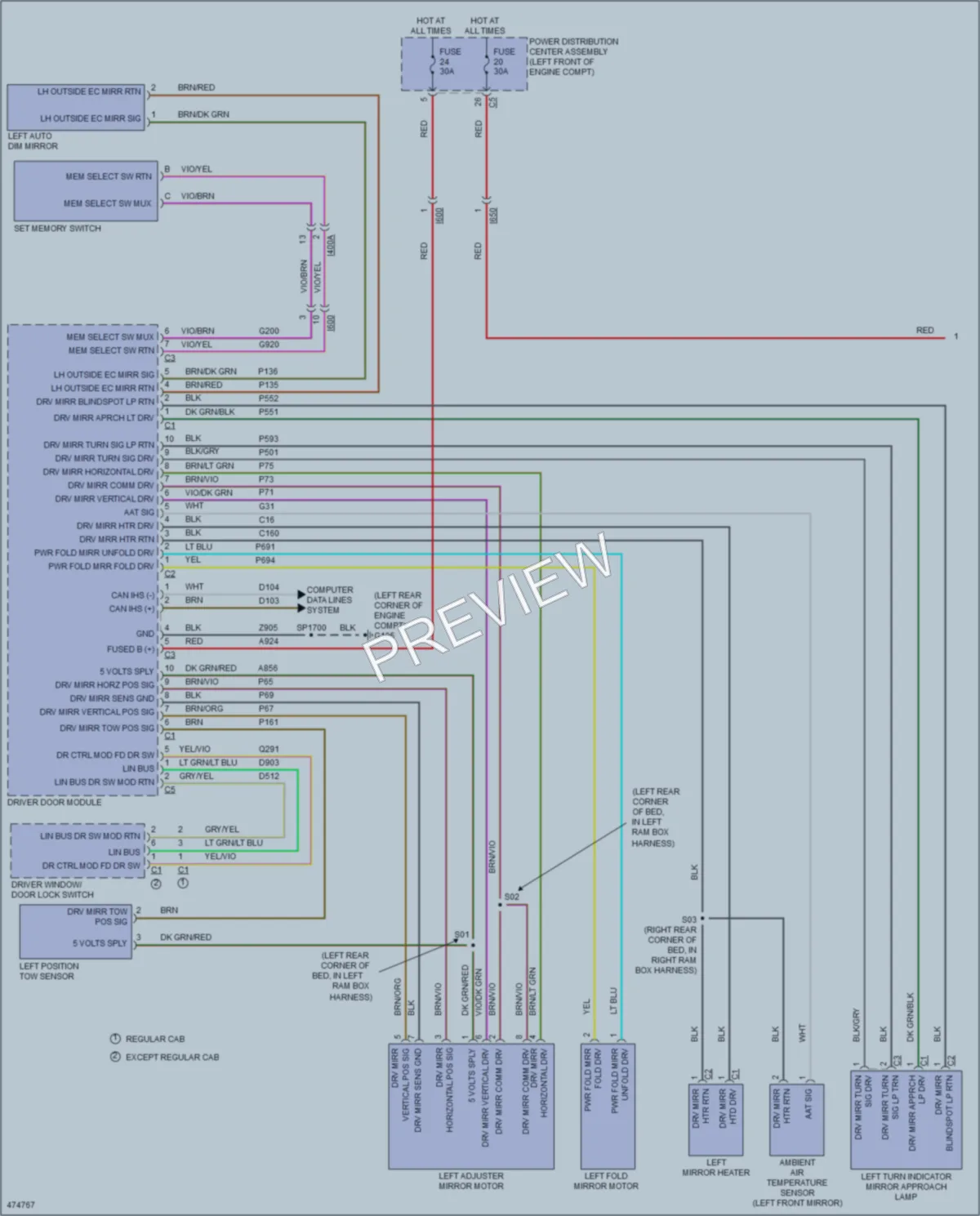 2015 Ram 3500Pickup Memory Systems wiring diagram preview