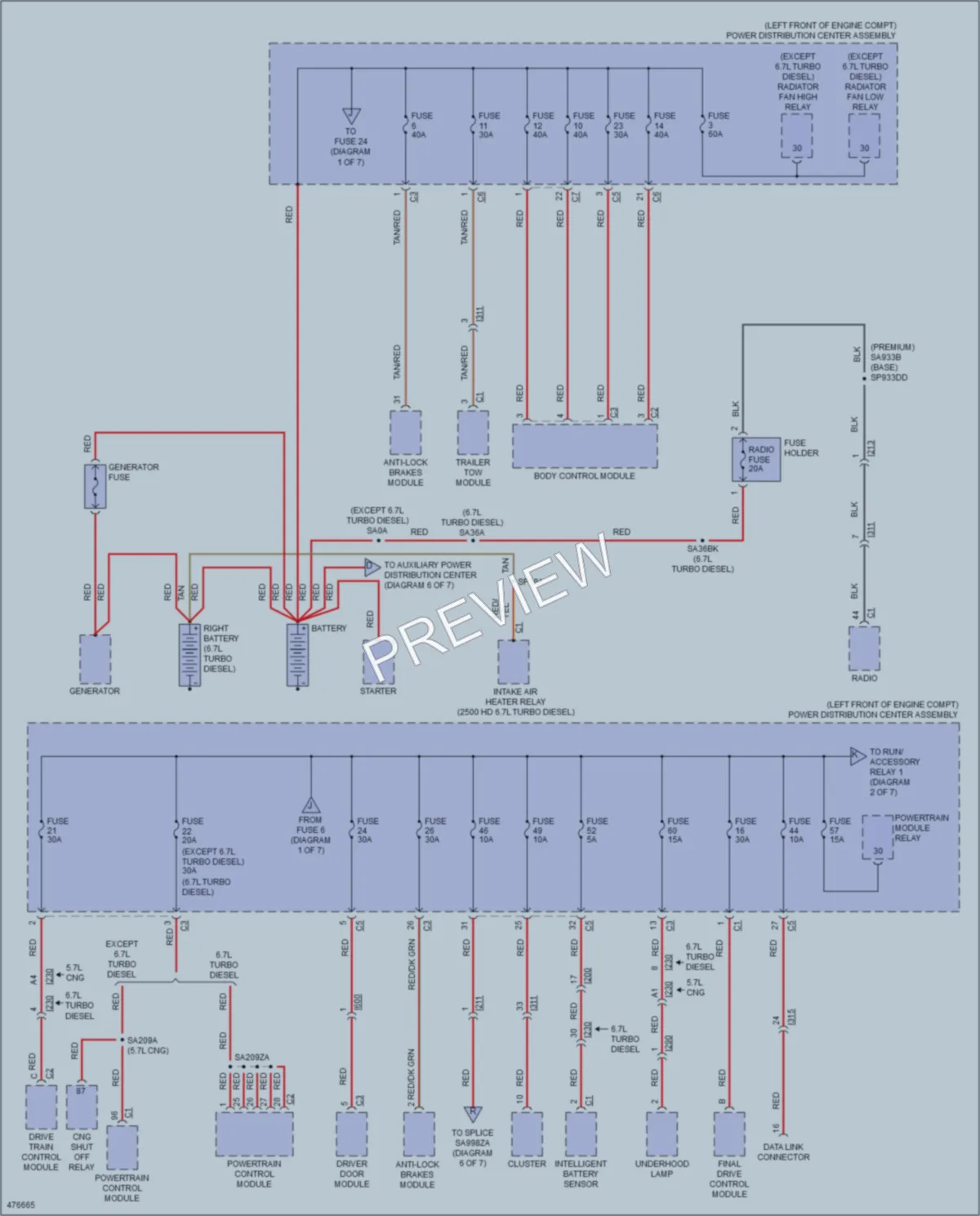 2015 Ram 3500Pickup Power Distribution wiring diagram preview