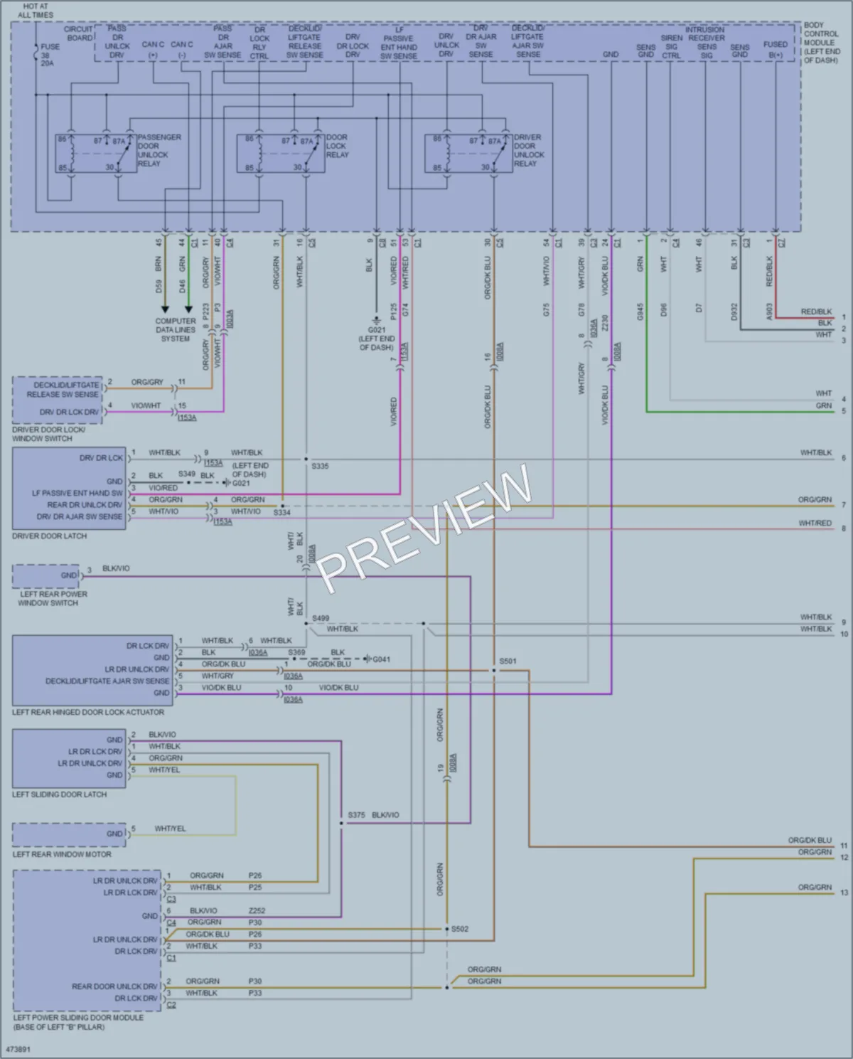 2015 Ram ProMasterCity Anti Theft wiring diagram preview
