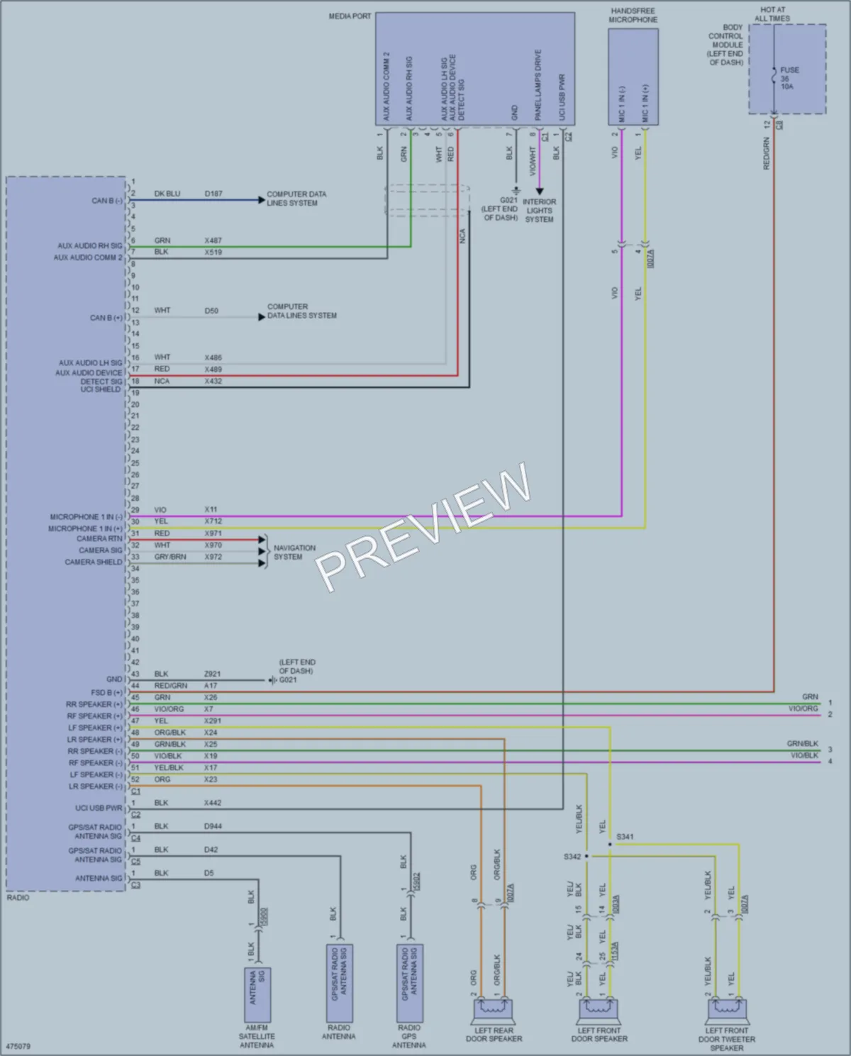 2015 Ram ProMasterCity Radio wiring diagram preview