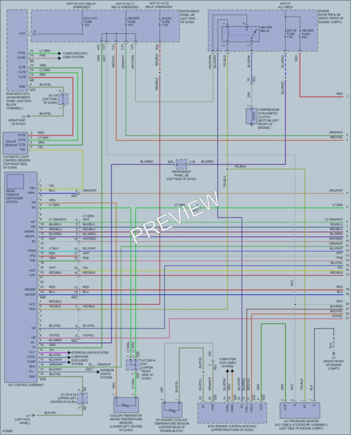 2015 Scion FRS Air Conditioning wiring diagram preview