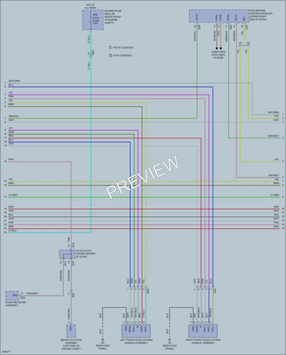 2015 Scion FRS Anti Theft wiring diagram preview