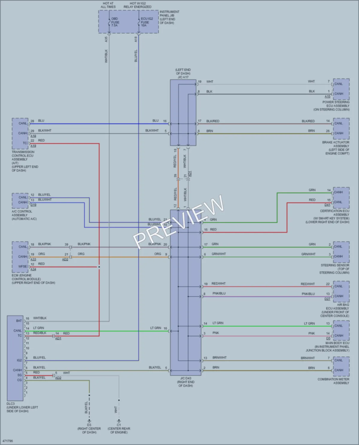 2015 Scion FRS Computer Data Lines wiring diagram preview