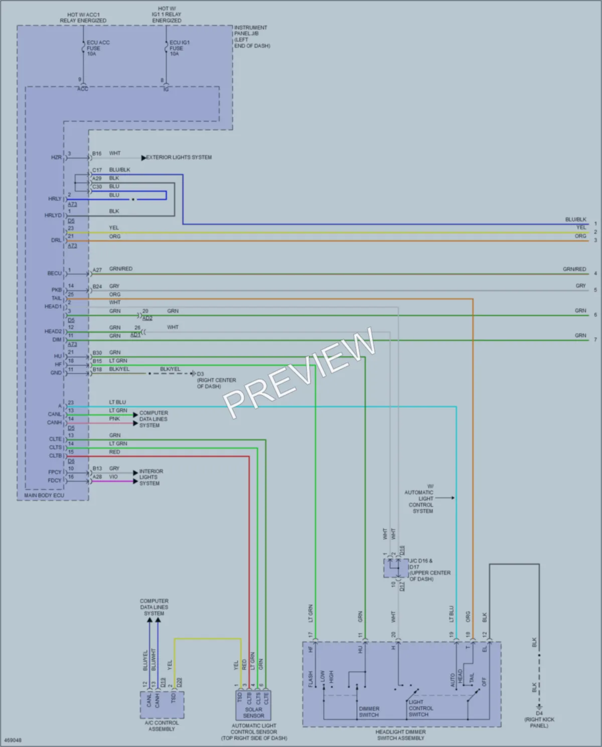 2015 Scion FRS Headlights wiring diagram preview