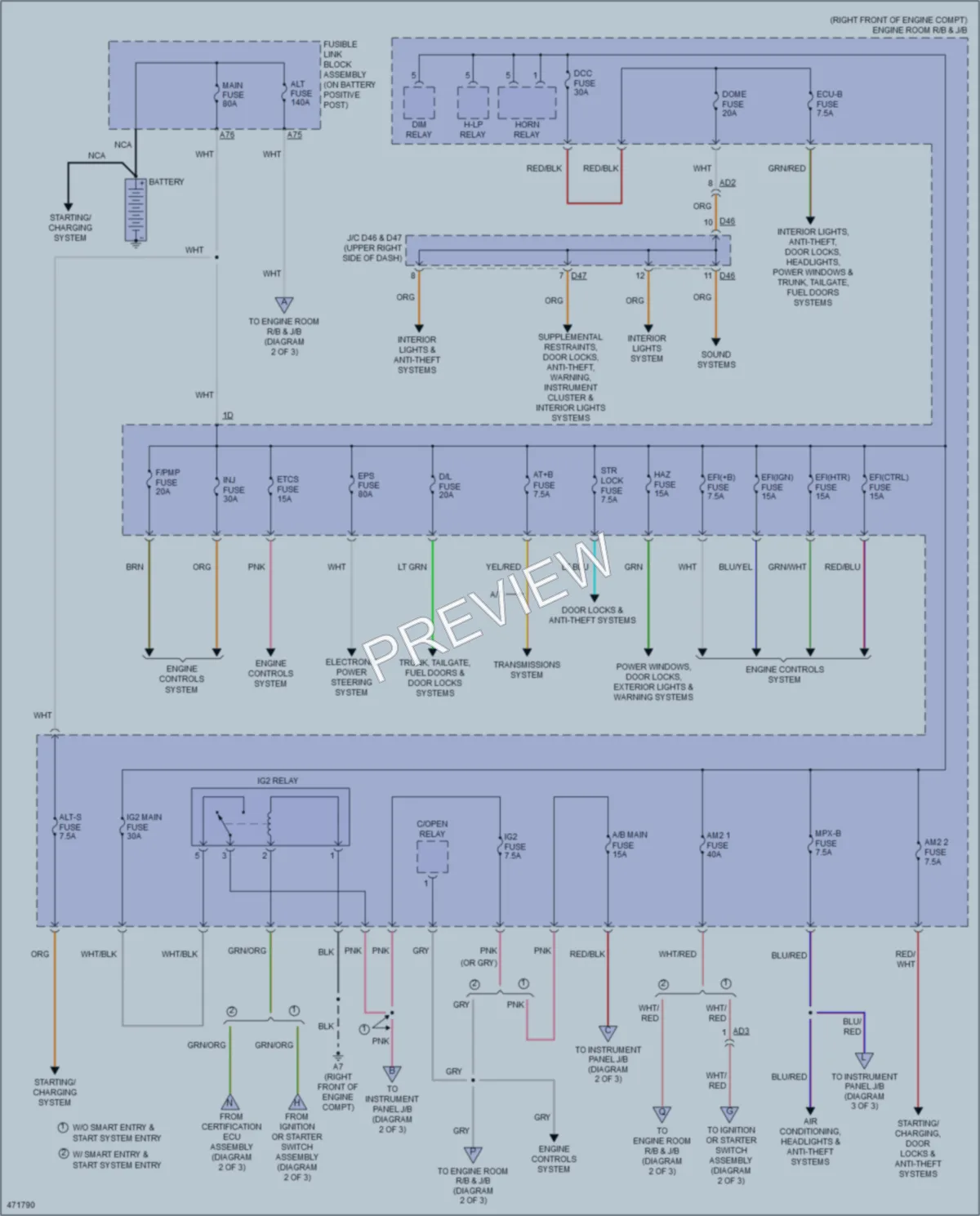 2015 Scion FRS Power Distribution wiring diagram preview