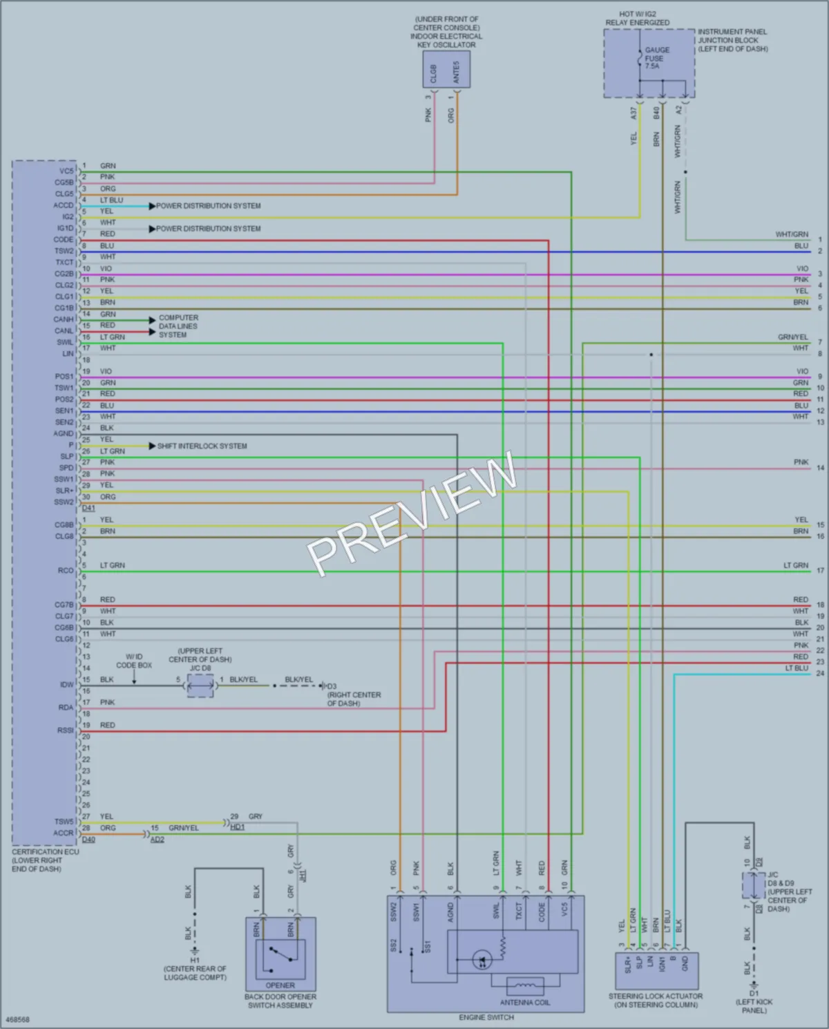 2015 Scion FRS Power Door Locks wiring diagram preview